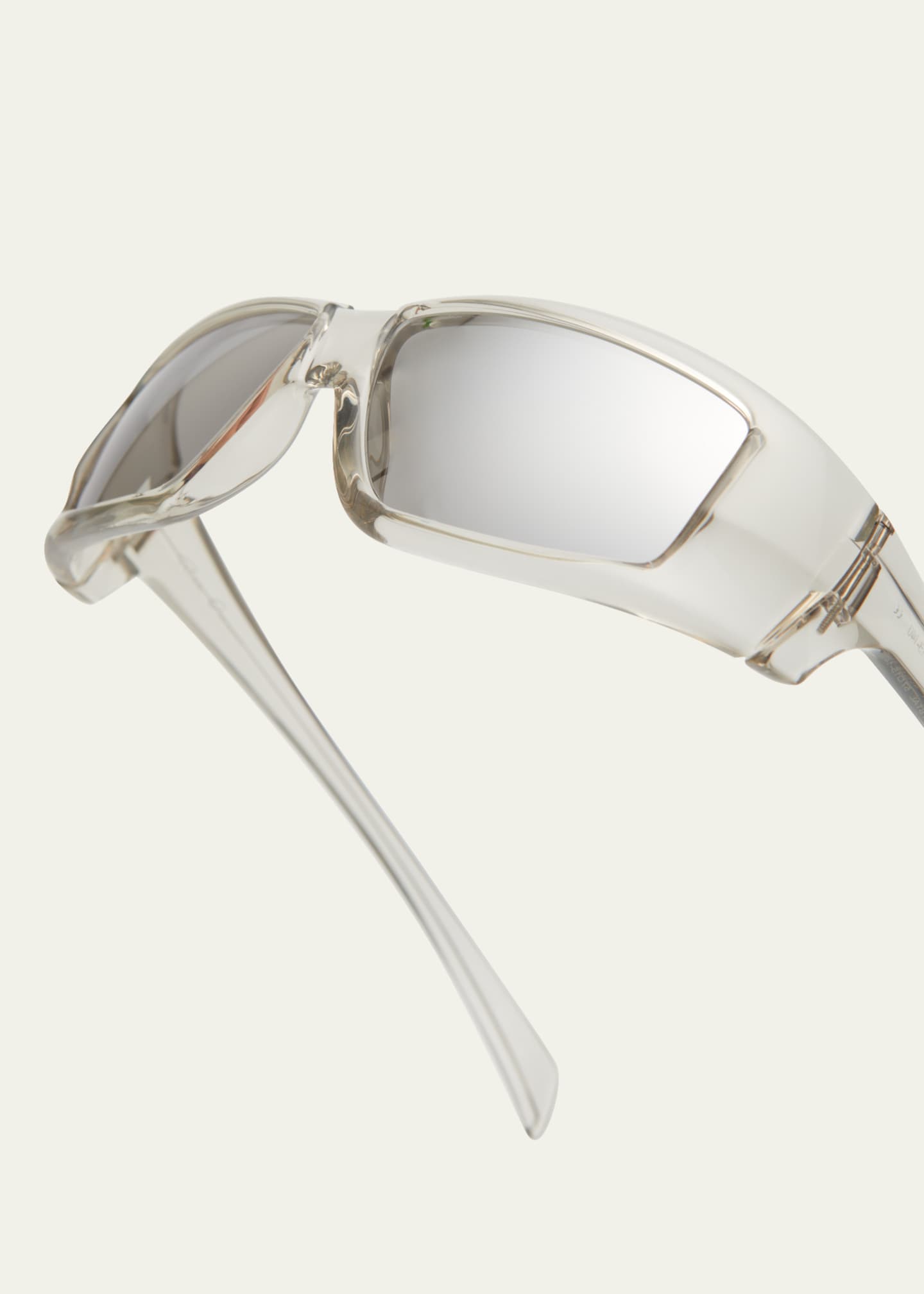 Rick Owens Men's Rick Clear Frame Square Sunglasses