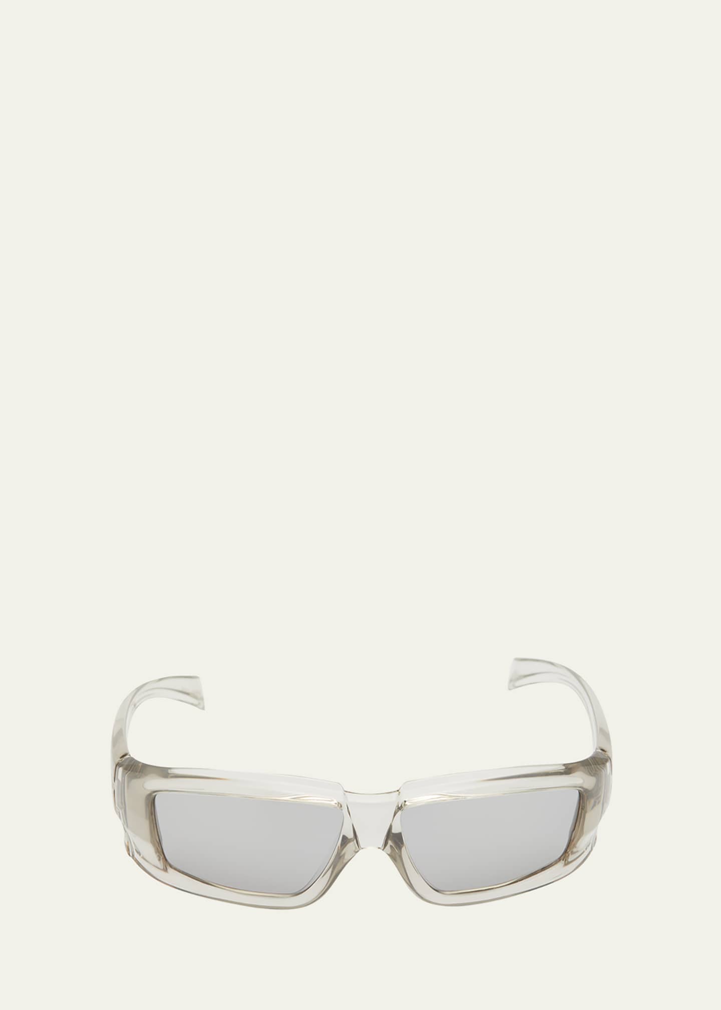 Rick Owens Men's Rick Clear Frame Square Sunglasses