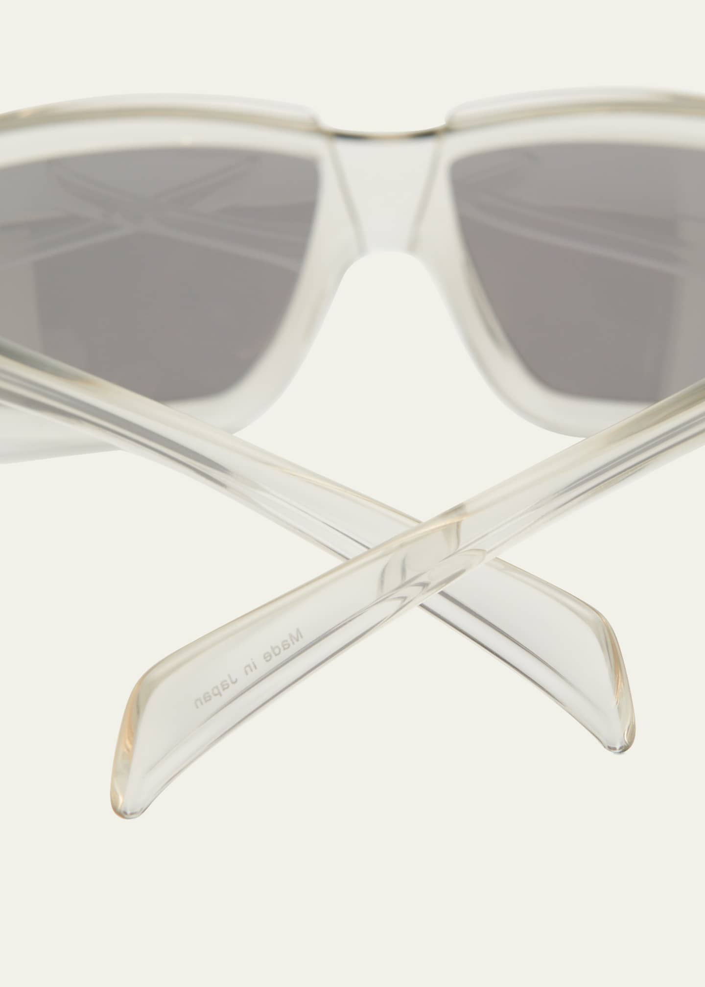 Rick Owens Men's Rick Clear Frame Square Sunglasses Image 4 of 4