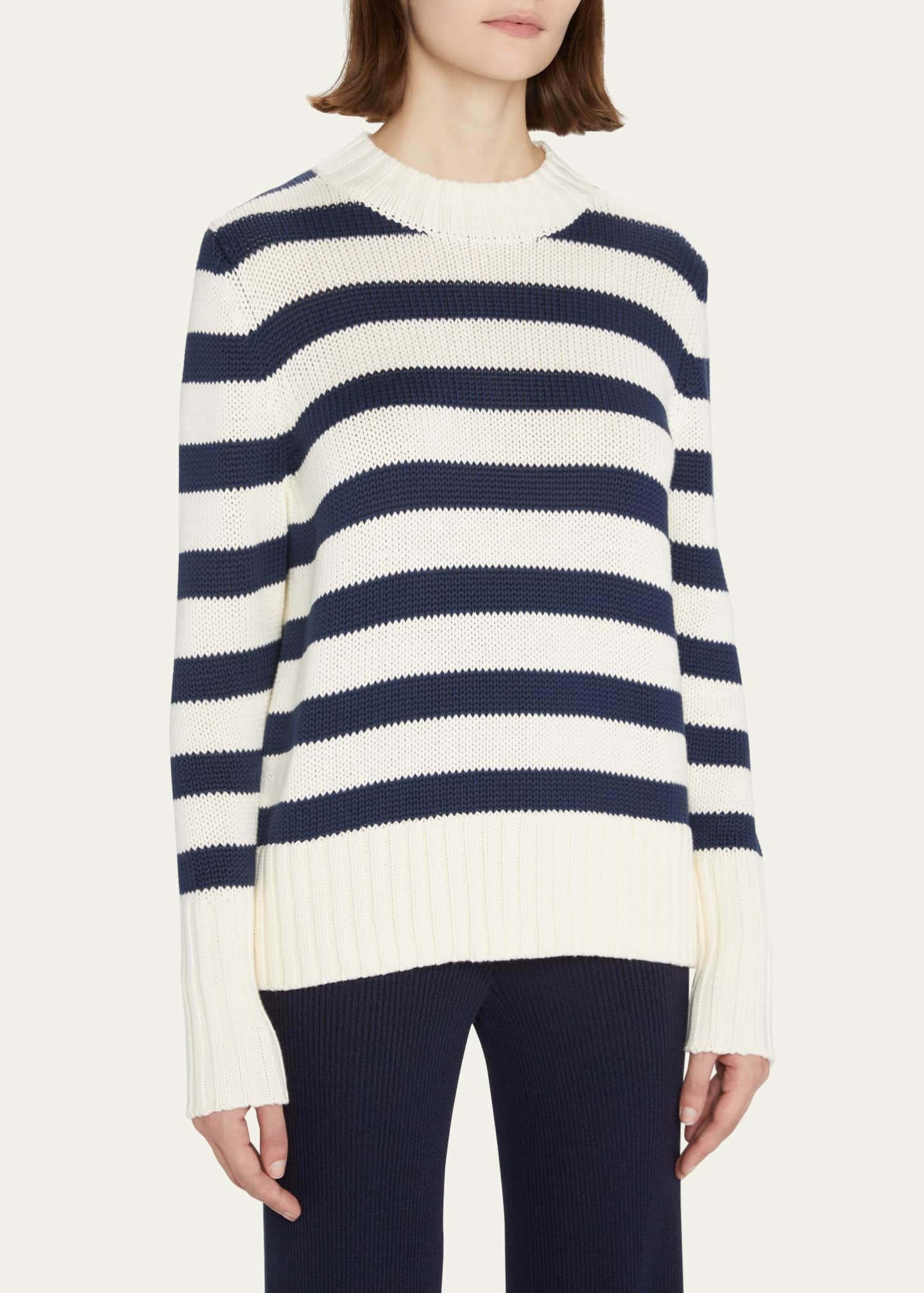 Striped cotton sweater