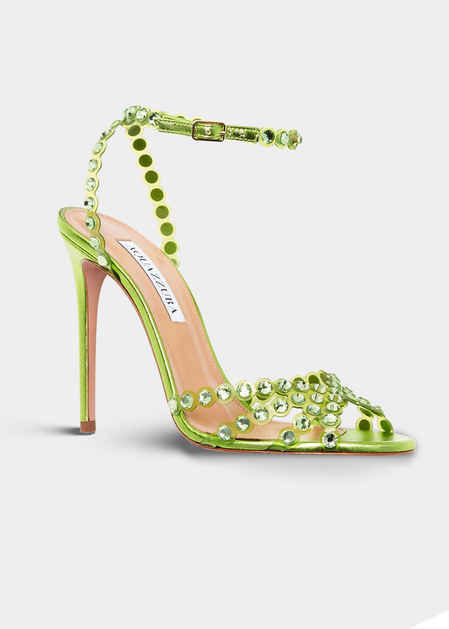 Aquazzura Tequila Crystal AnkleStrap Cocktail Sandals Bergdorf Goodman