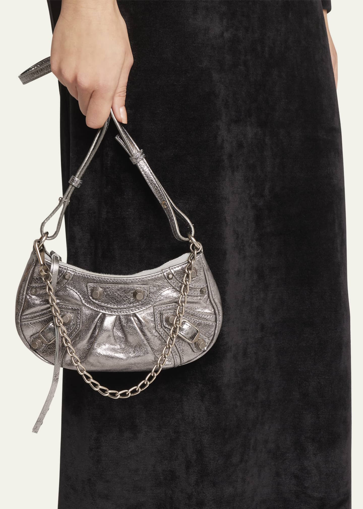 Balenciaga Le Cagole Mini Metallic Crossbody Bag Bergdorf Goodman