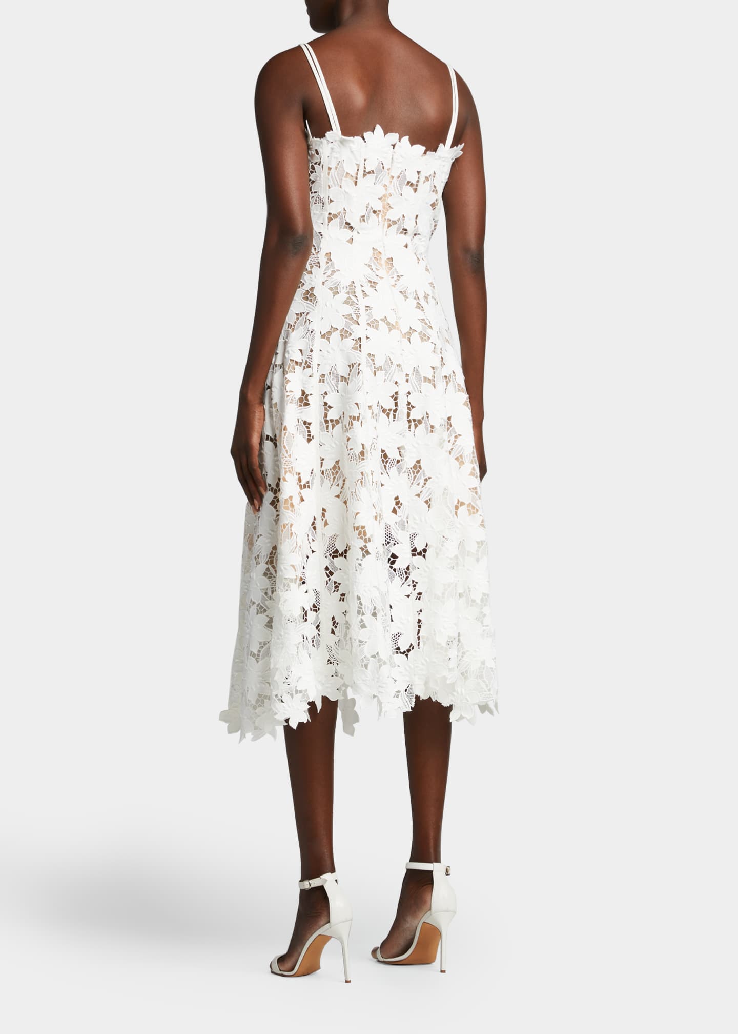 Oscar de la Renta Tiger Lily Guipure Lace Midi Dress Bergdorf Goodman