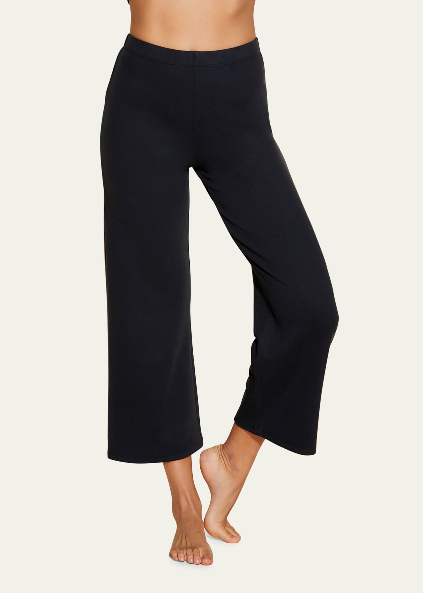 Wide leg knit crop pants hotsell
