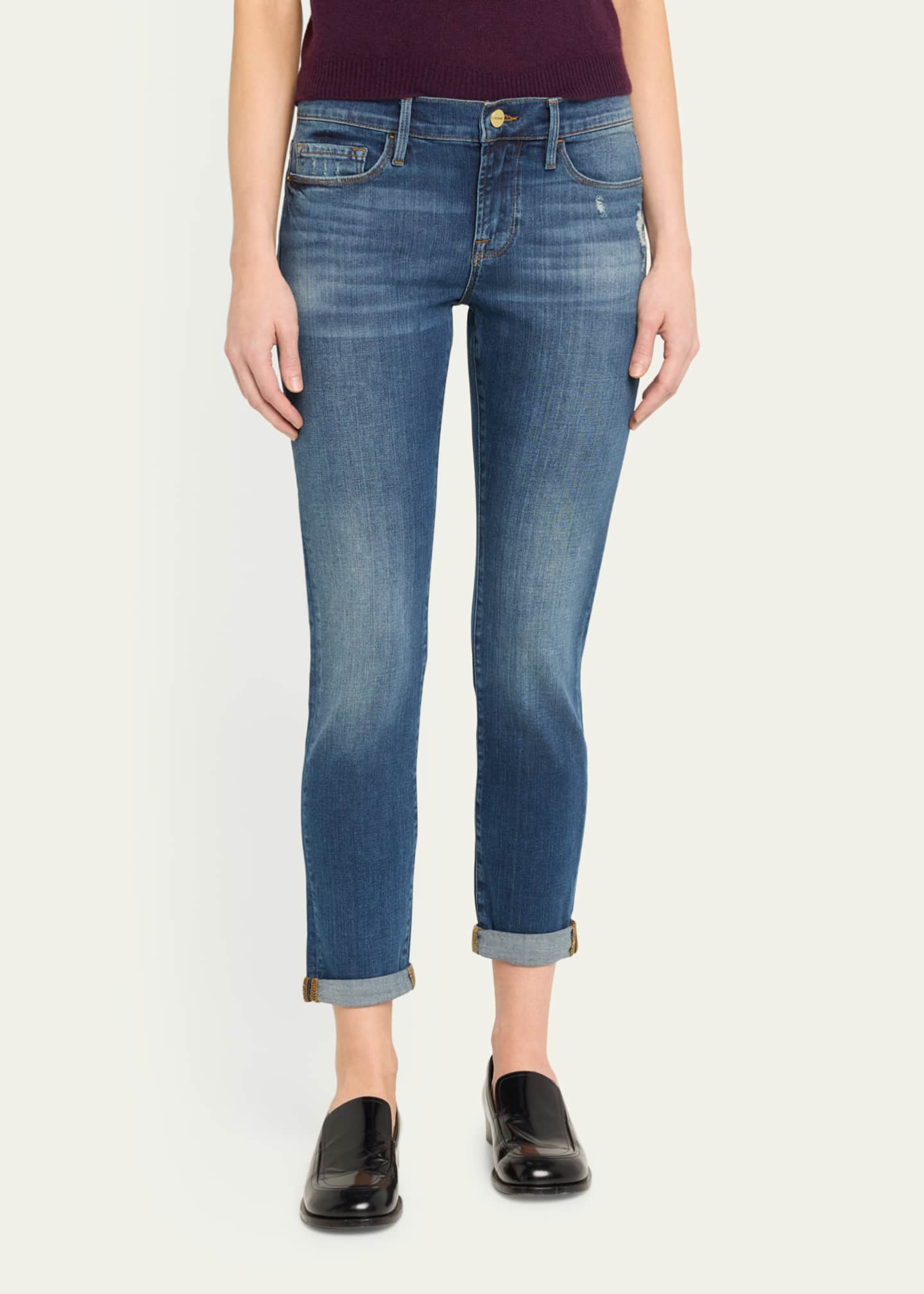 FRAME Le Garcon Cropped Boyfriend Jeans Image 4 of 5