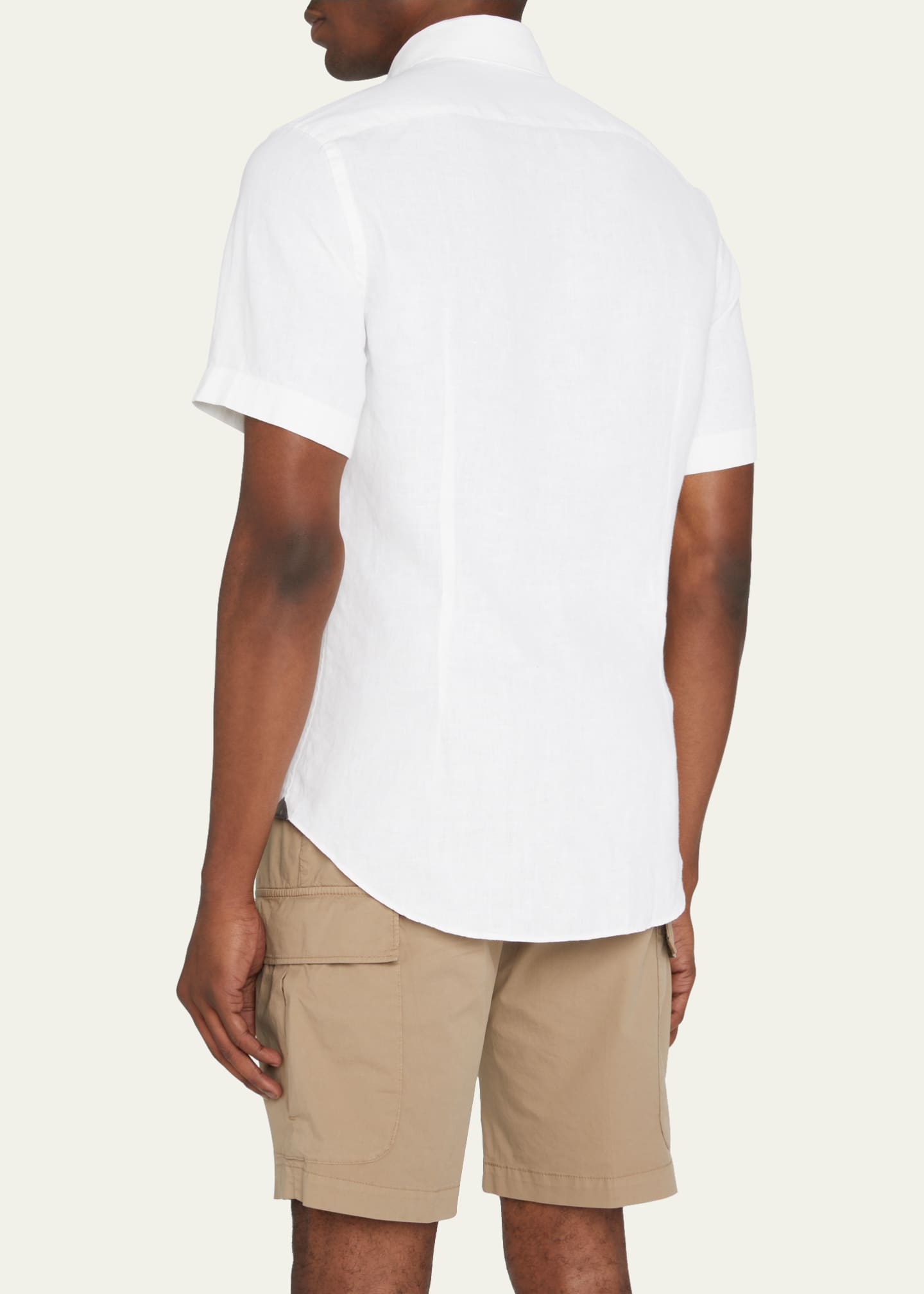 Corneliani Men's Cotton-Stretch Sport Shirt Image 3 of 5