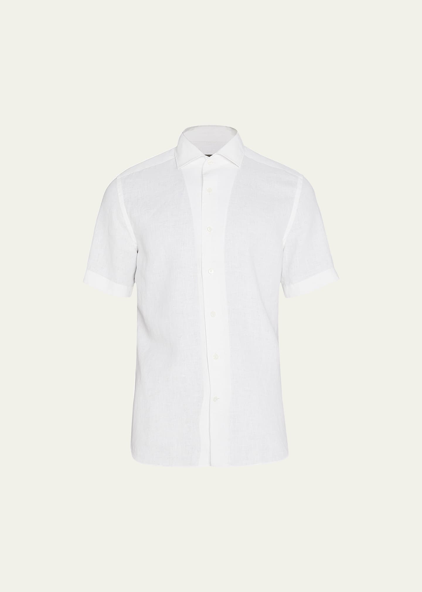 Corneliani Men's Cotton-Stretch Sport Shirt Image 1 of 5