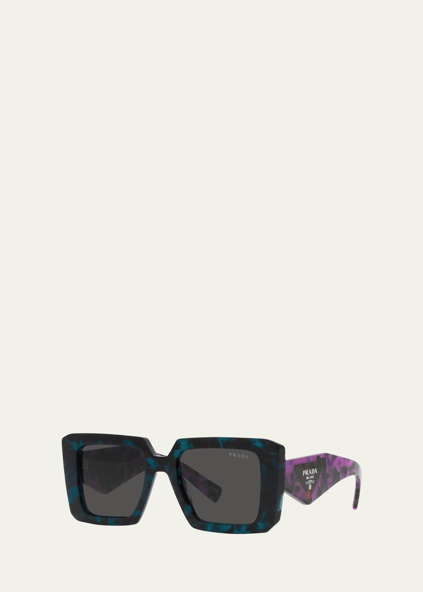 Versace Greca Acetate Rectangle Sunglasses - Bergdorf Goodman