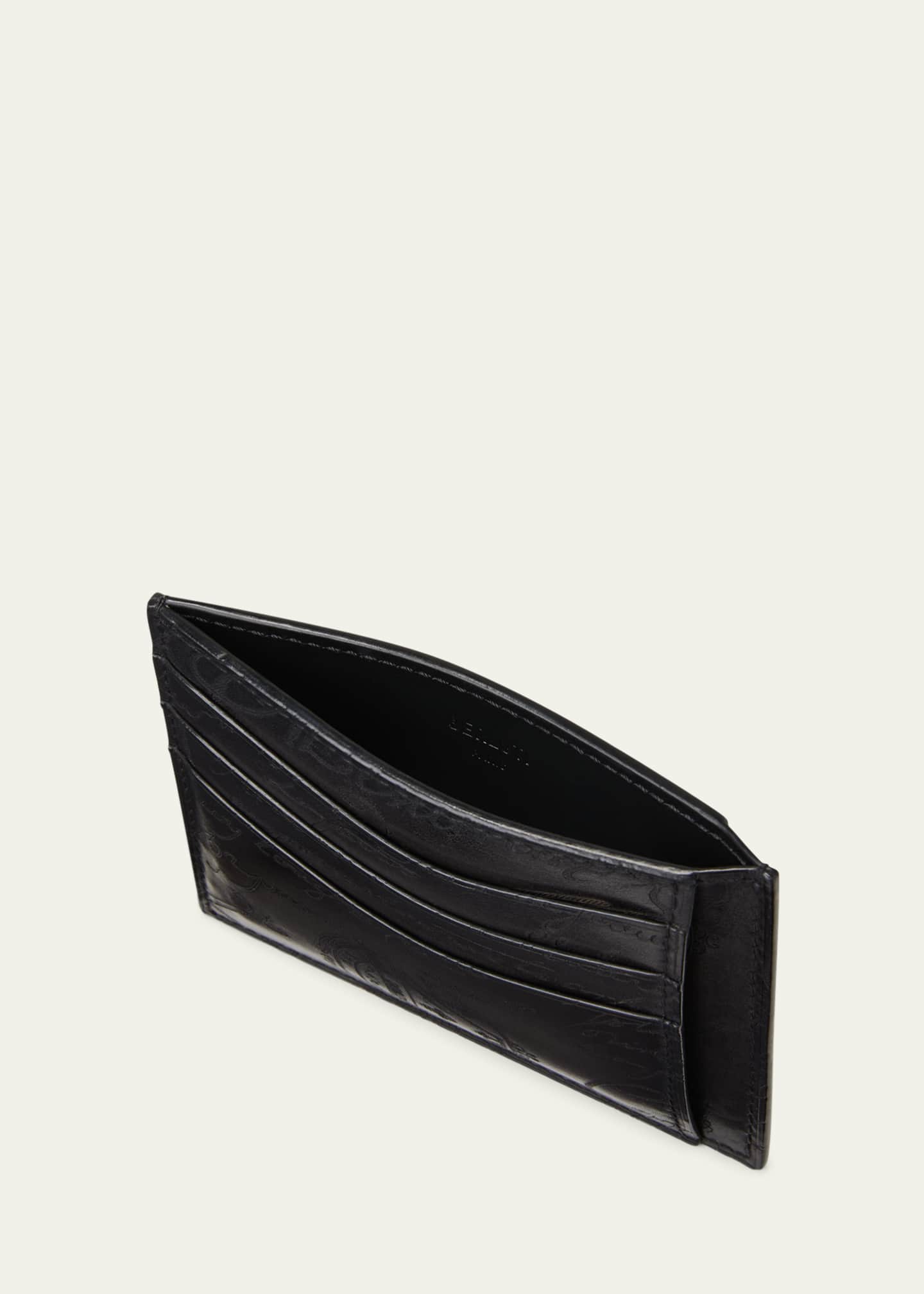 Berluti Men's Bambou Tetris Scritto Leather Card Holder Berluti Men's Bambou Tetris Scritto Leather Card Holder