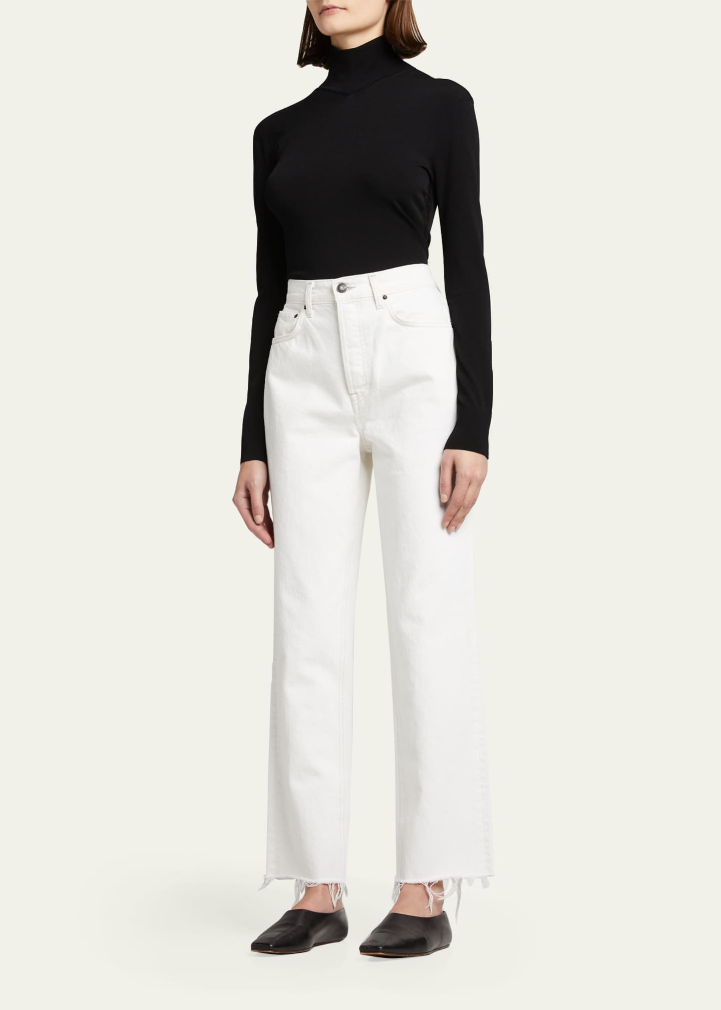 GRLFRND Cassidy Cropped Raw Hem Jeans Image 2 of 5