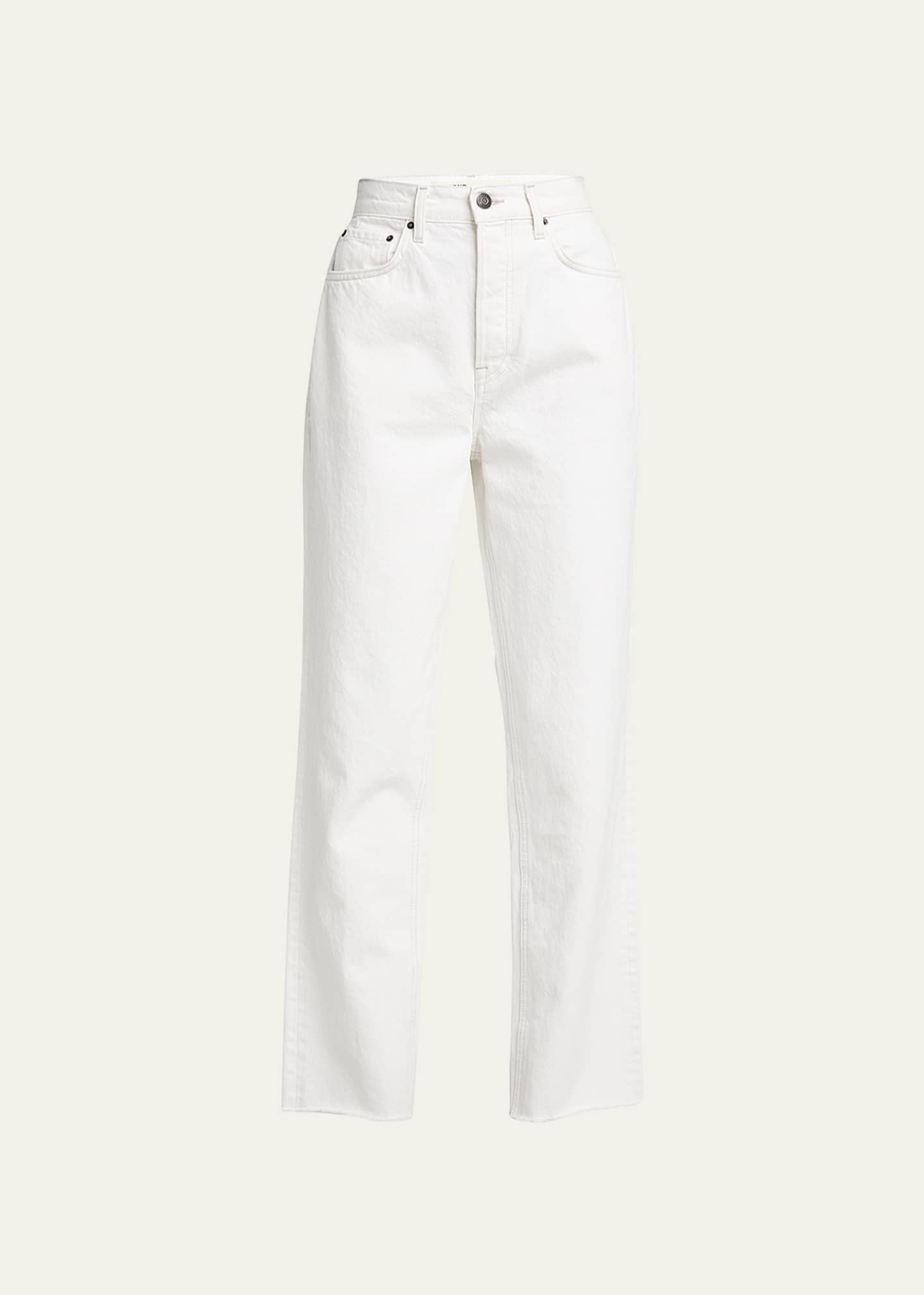 GRLFRND Cassidy Cropped Raw Hem Jeans Image 1 of 5