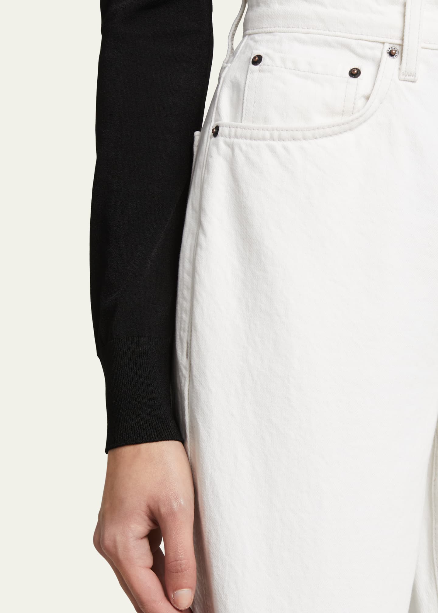 GRLFRND Cassidy Cropped Raw Hem Jeans Image 5 of 5