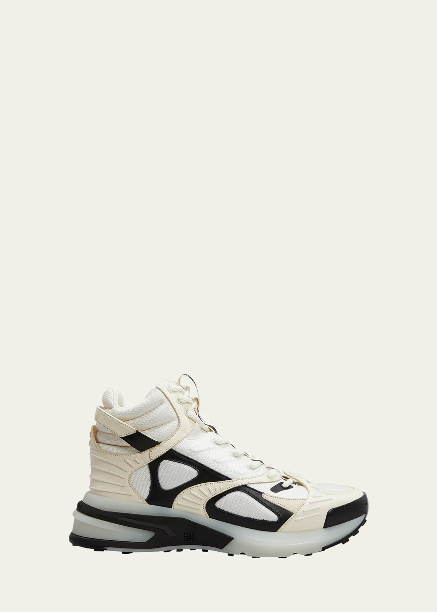 Givenchy Men's GIV 1 Clear-Sole Mesh High-Top Sneakers - Bergdorf Goodman