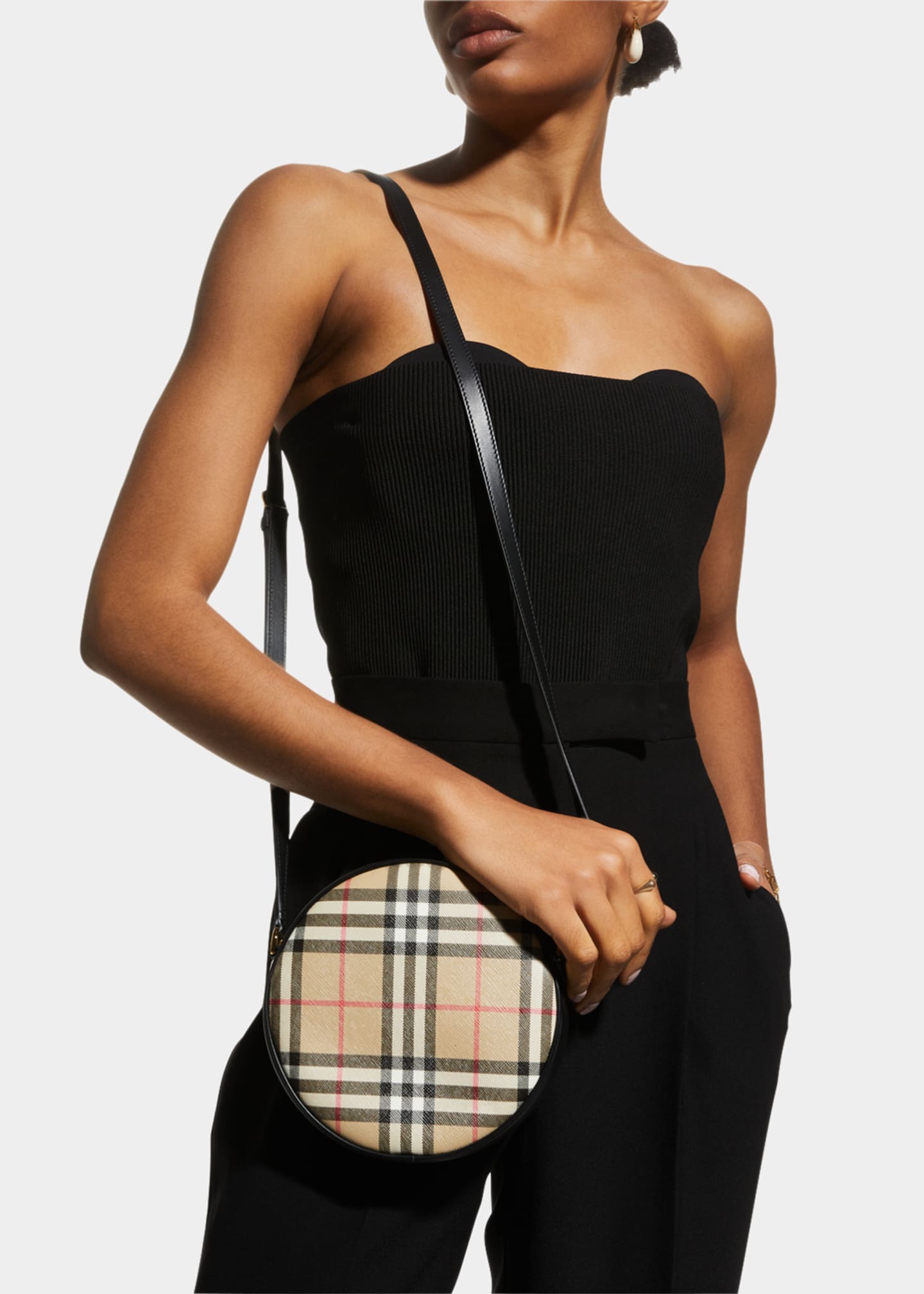 Burberry Louise Vintage Check Round Crossbody Bag Bergdorf Goodman