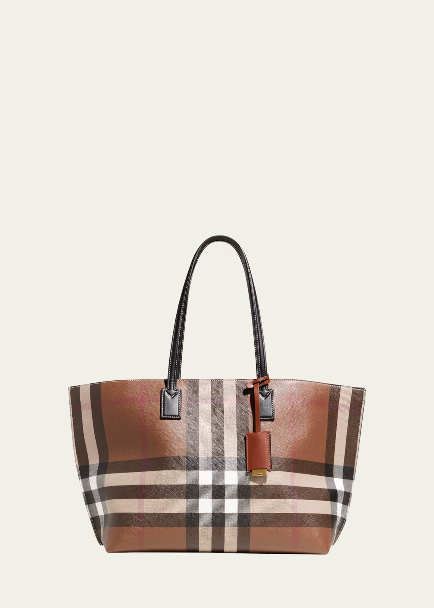 Burberry Travel Bag Nova Check Brown Leather - Burberry Luggage