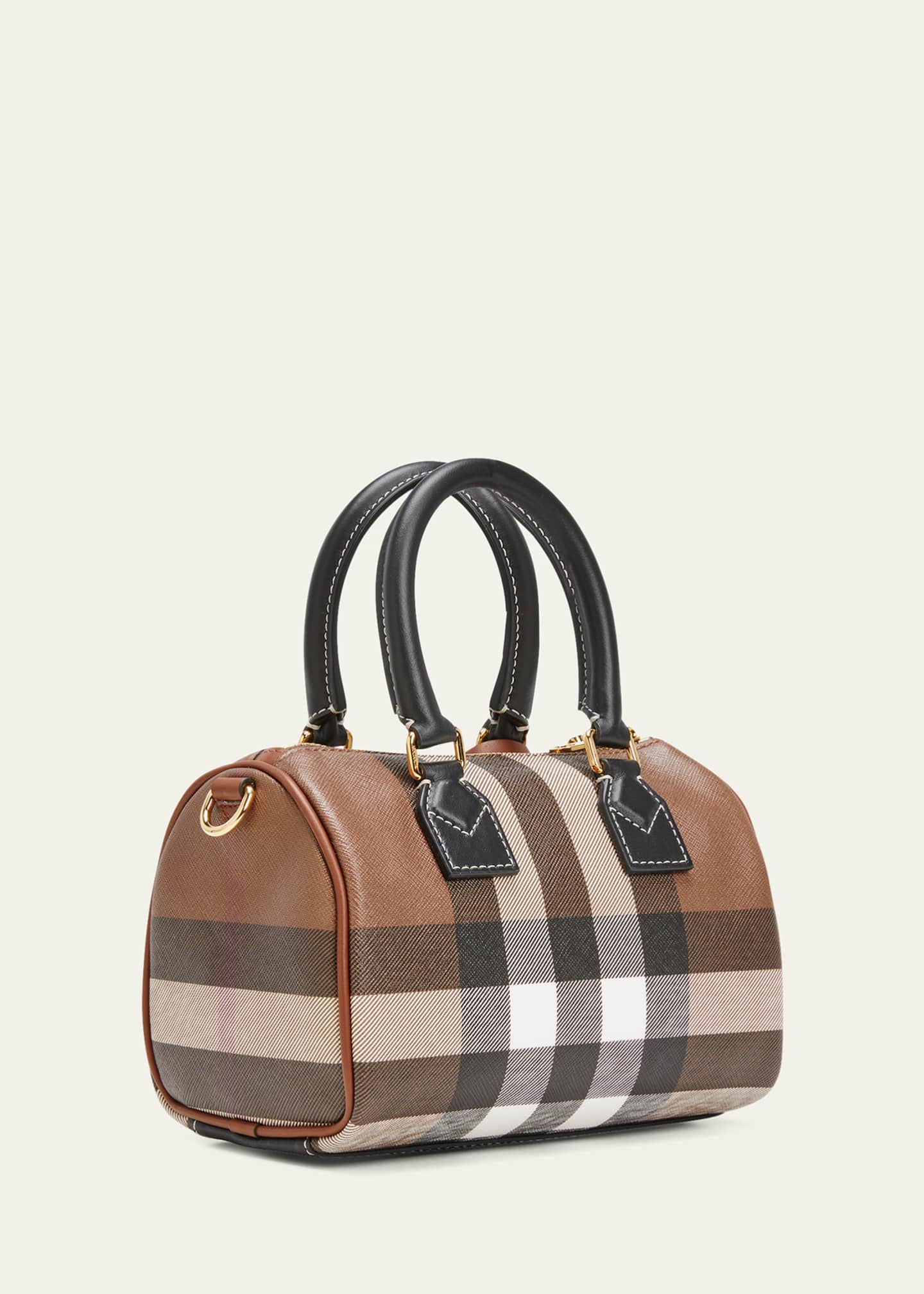 Check E-Canvas Bowling Top-Handle Bag