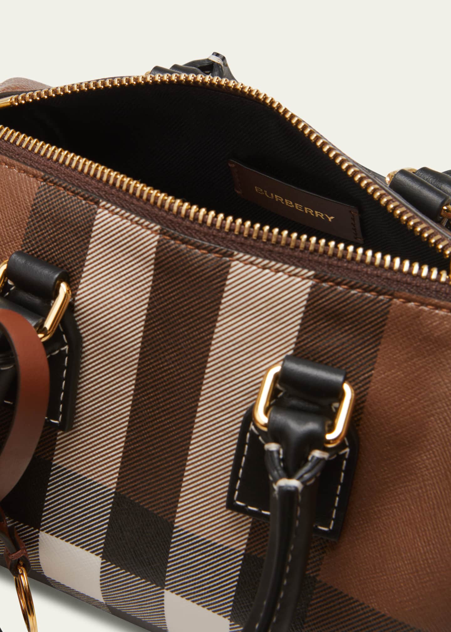 Check E-Canvas Bowling Top-Handle Bag