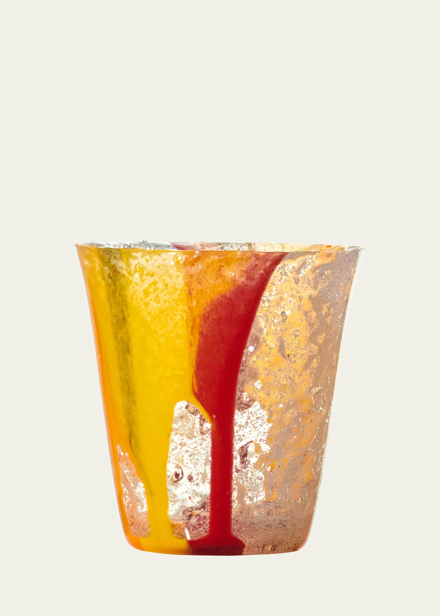 Alessandro Ciffo Murano Orange & Bordeaux Silicone Drinking Glass