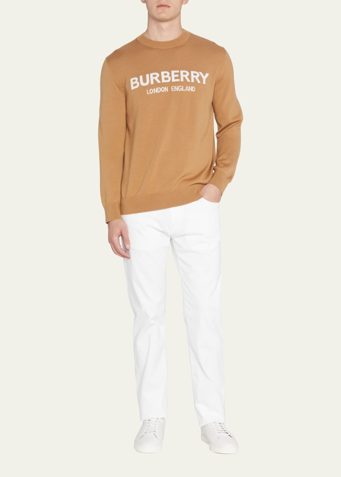 Burberry Men s Fennell Logo Intarsia Sweater Bergdorf Goodman