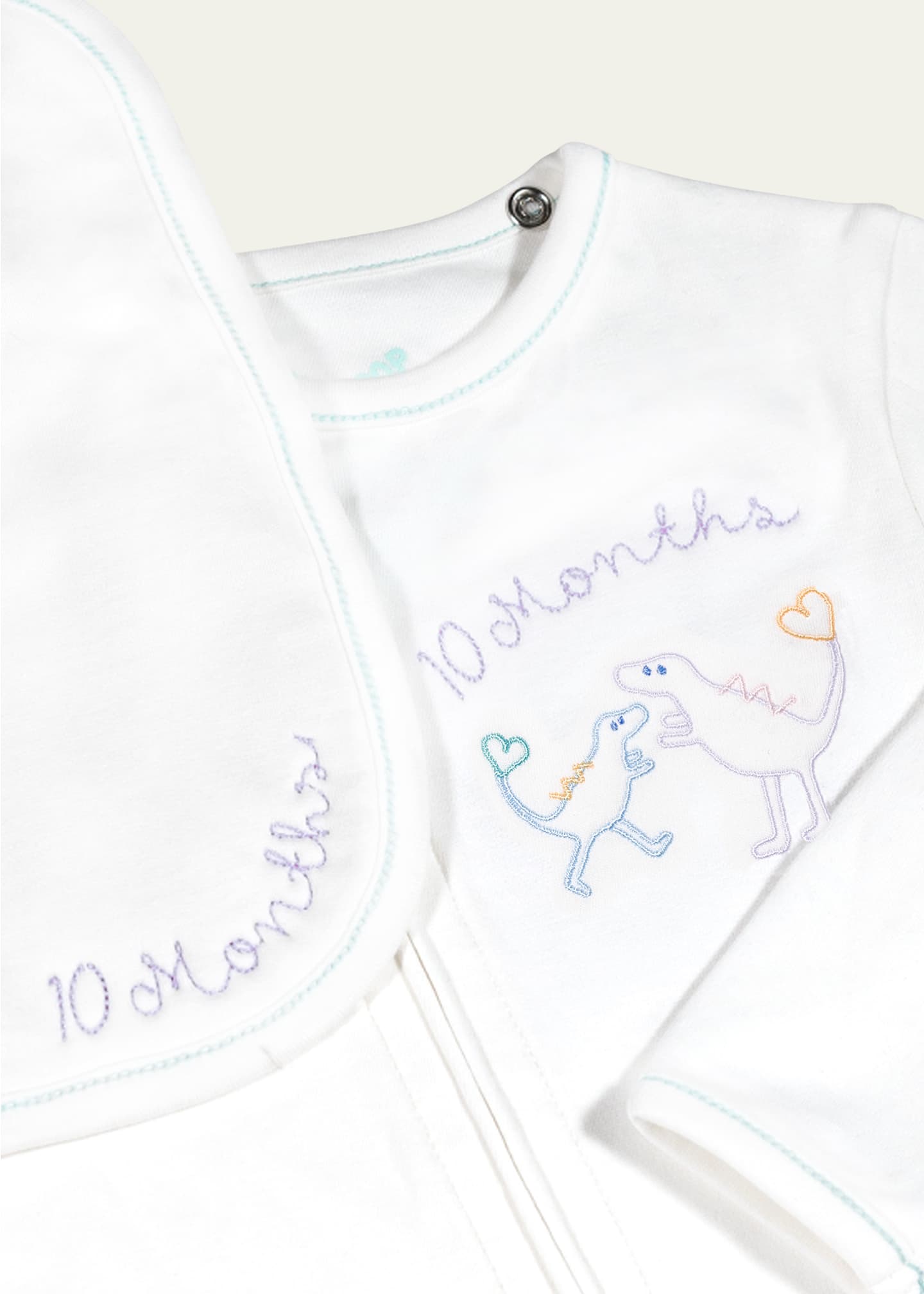 PiP PEA POP Baby Personalized Footed Bodysuit with attachable bib - Growing Bundle Image 4 of 5