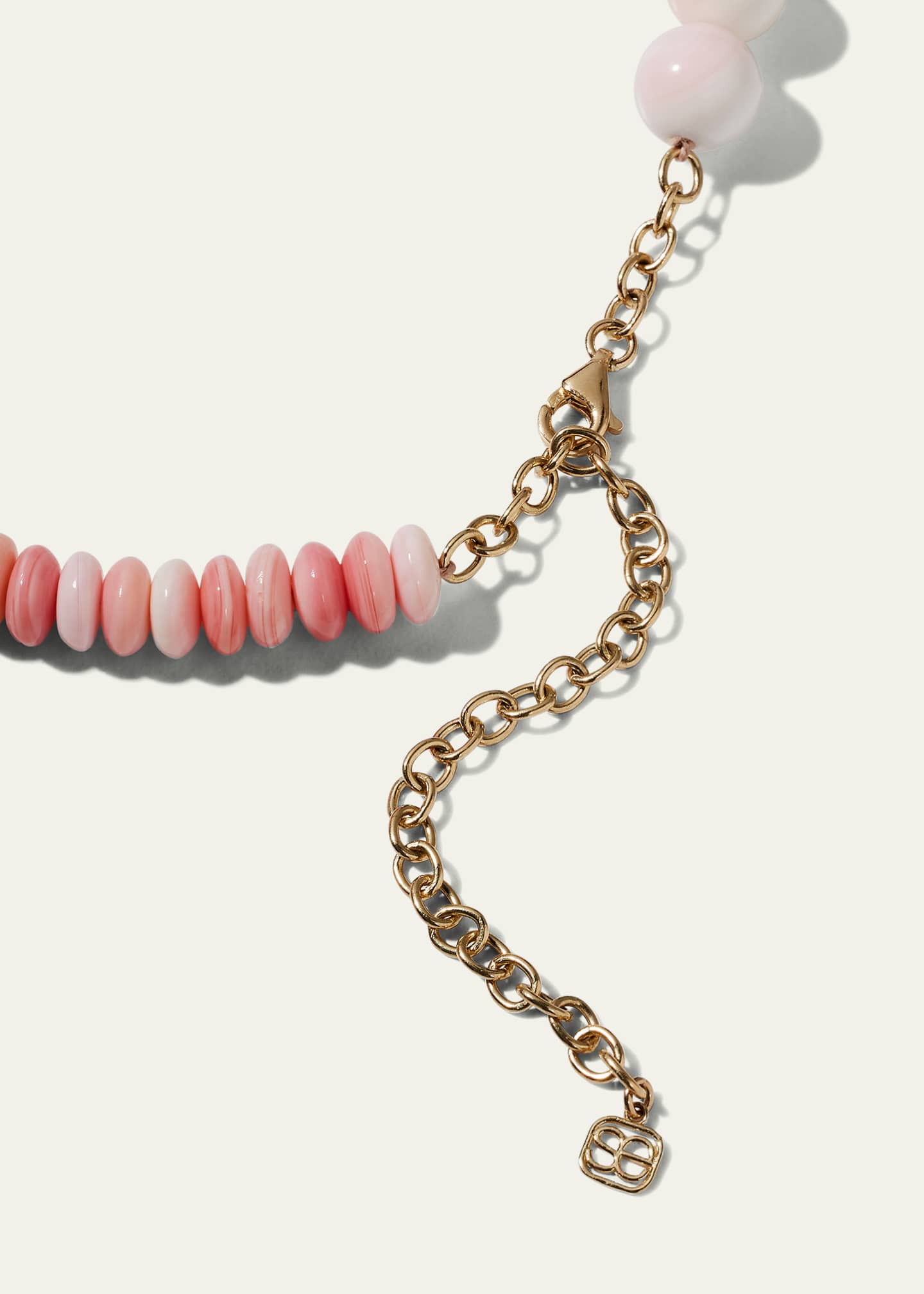Sydney Evan Yellow Gold Conch Shell Combo Necklace with Pave Cowrie Charm Image 4 of 4