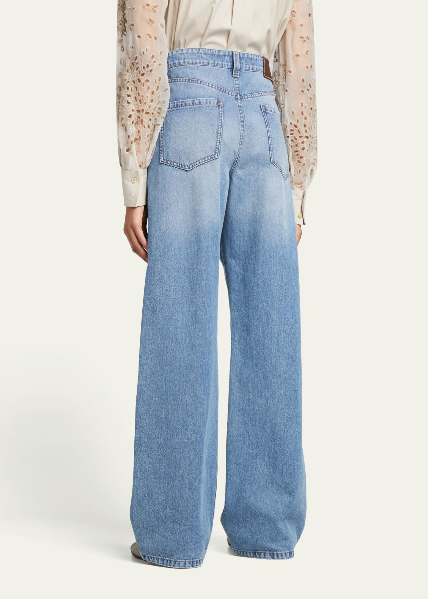 Jean Brunello Cucinelli Taille 4 (40) - Denim 100% Coton, Coupe Droite, Neuf Avec étiquettes, Made In Italy