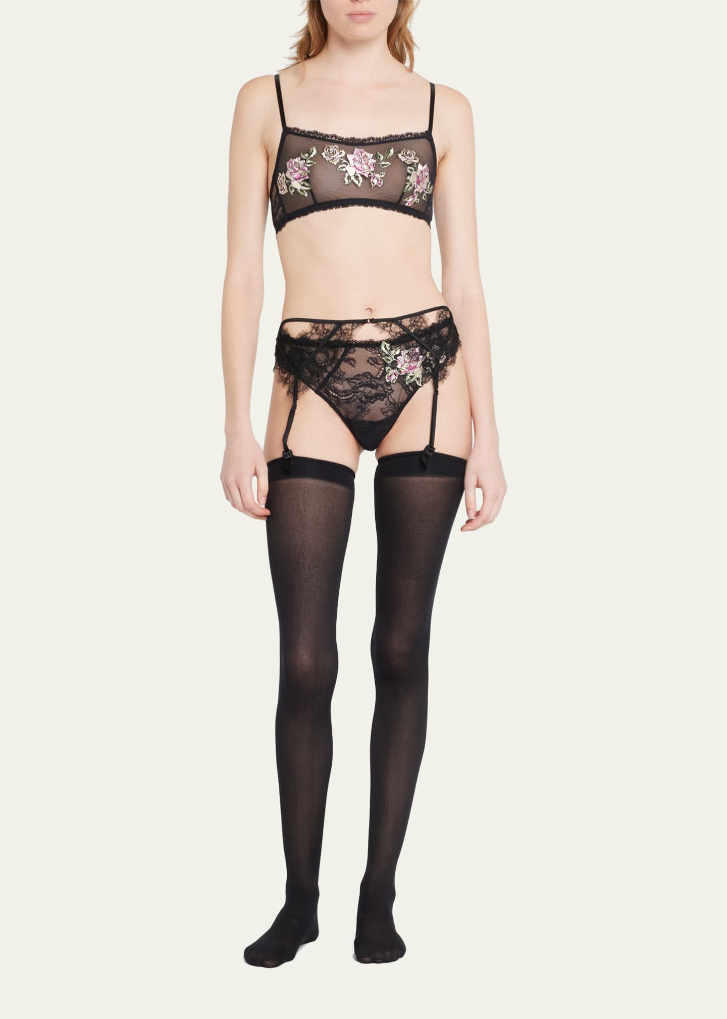 Kiki De Montparnasse Lace Inset Garter Image 2 of 4