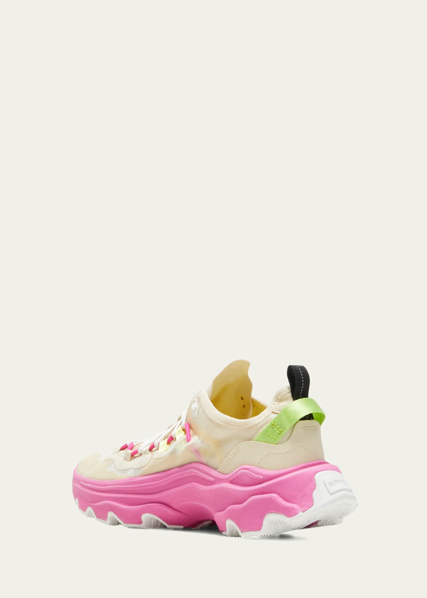 Sorel Kinetic Breakthru Tech Lace Sneaker - Women's Bleached Ceramic/ Fuchsia Fizz, 6.5
