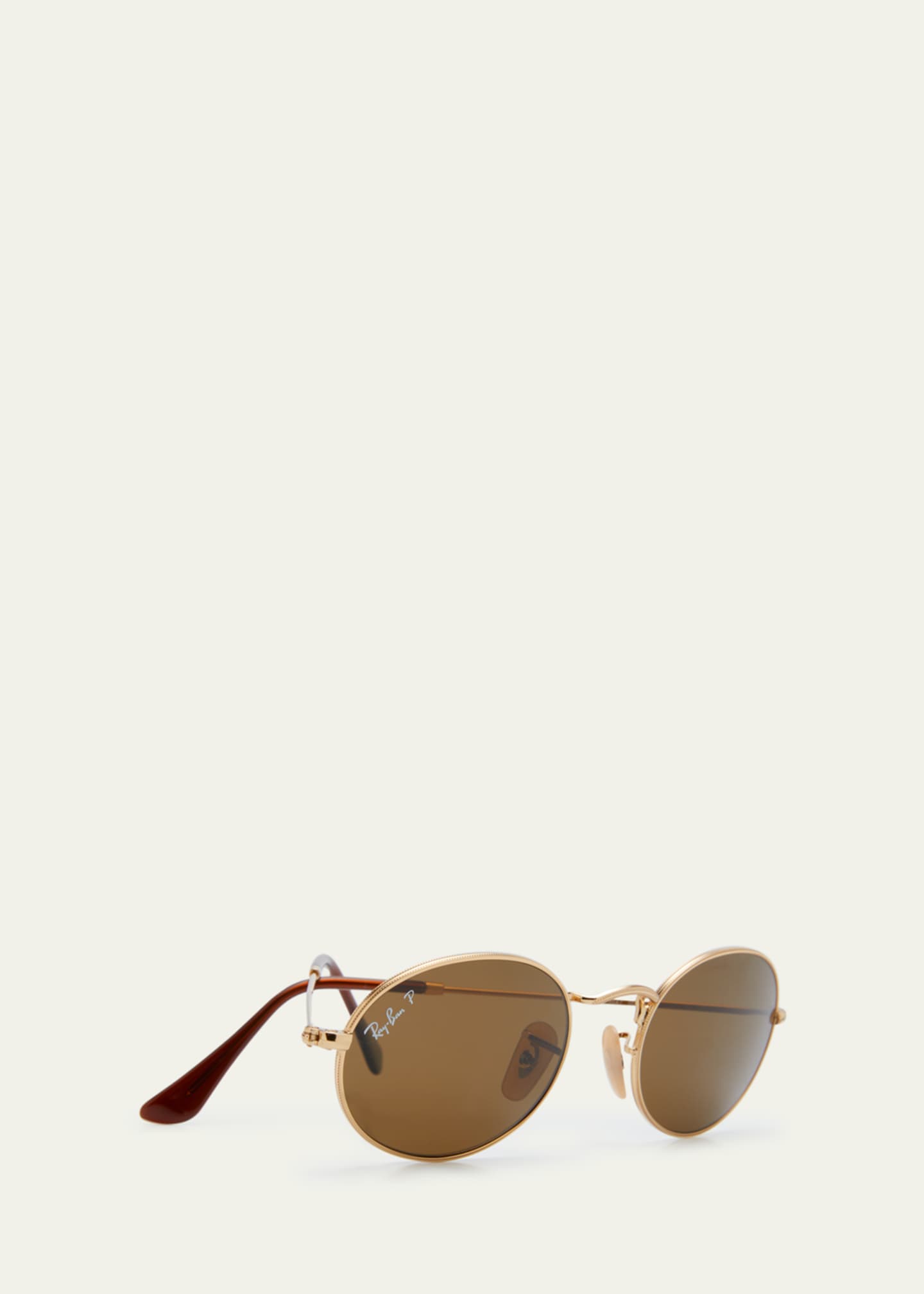 Ray-Ban 51mm Oval Metal Polarized Sunglasses - Bergdorf Goodman