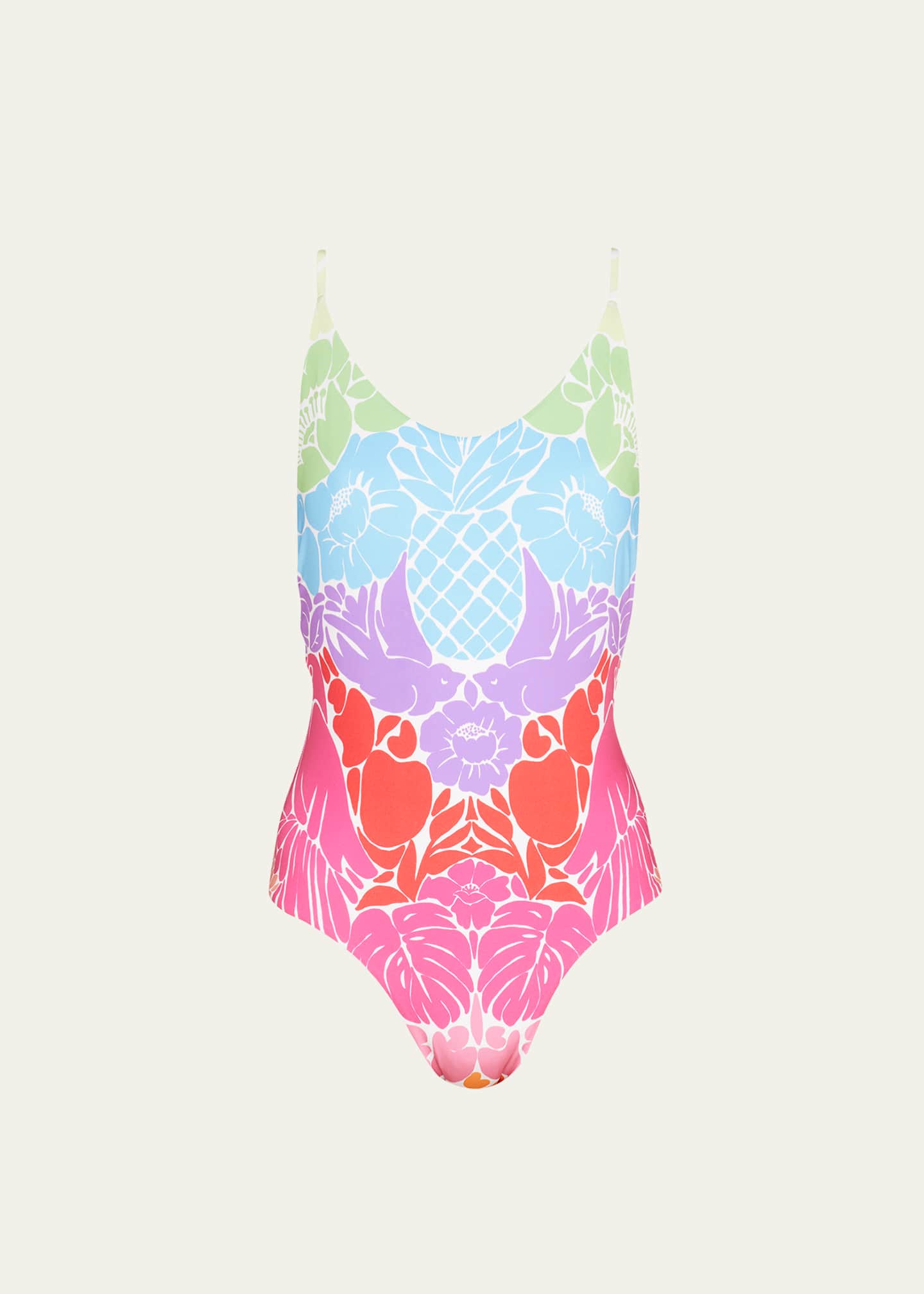Farm Rio Tropical Graphic OnePiece Swimsuit Bergdorf Goodman