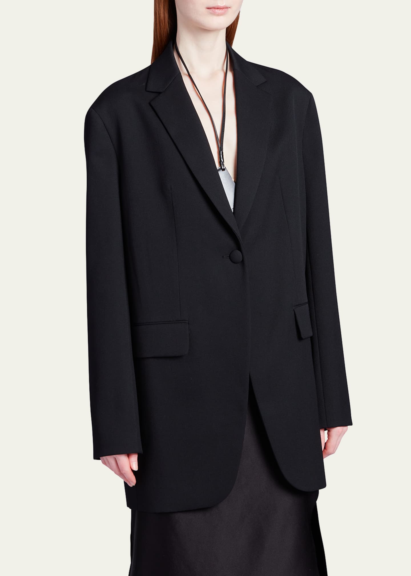 【関税&送料込】The Row Oversize Wool Jacket THE ROW Obine Oversized Wool Jacket - Bergdorf Goodman