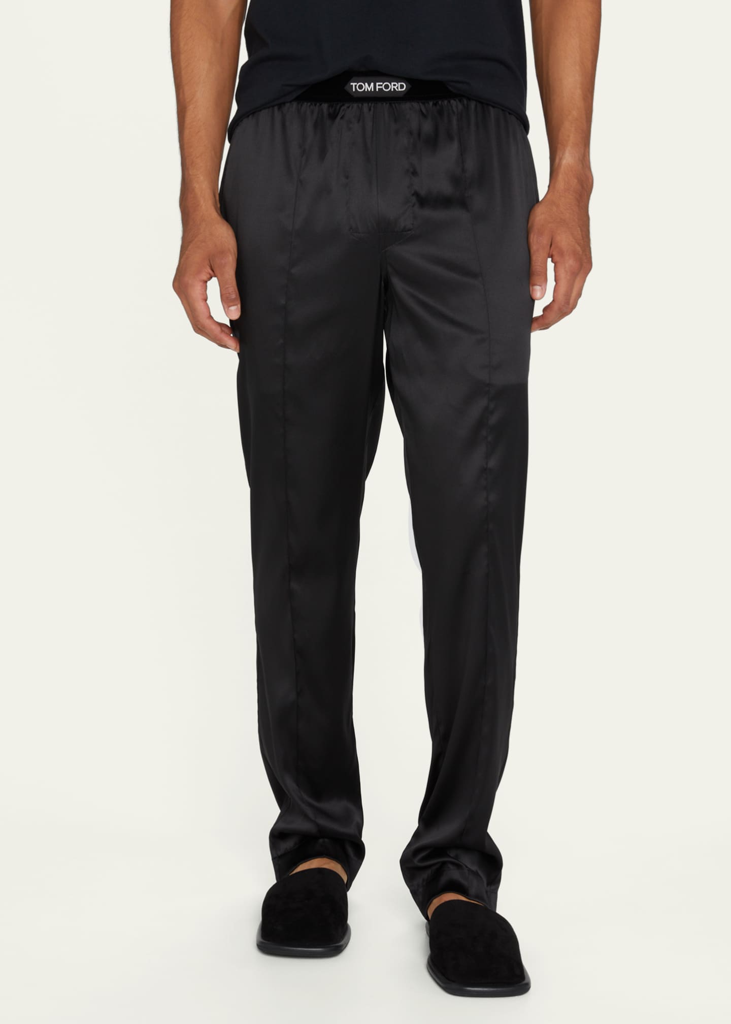 TOM FORD Men's Silk Logo Pajama Pants - Bergdorf Goodman