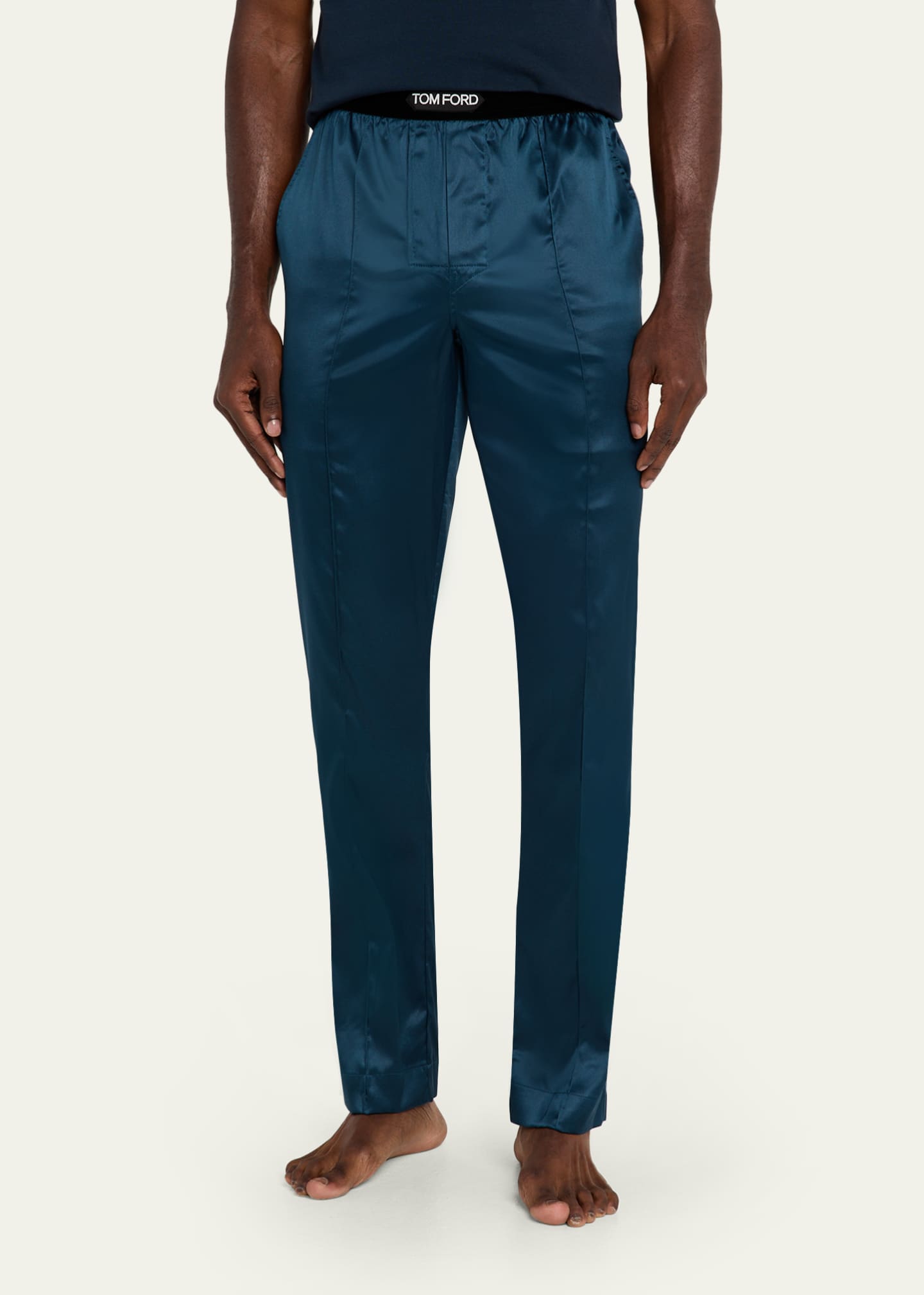 TOM FORD Men's Silk Logo Pajama Pants - Bergdorf Goodman