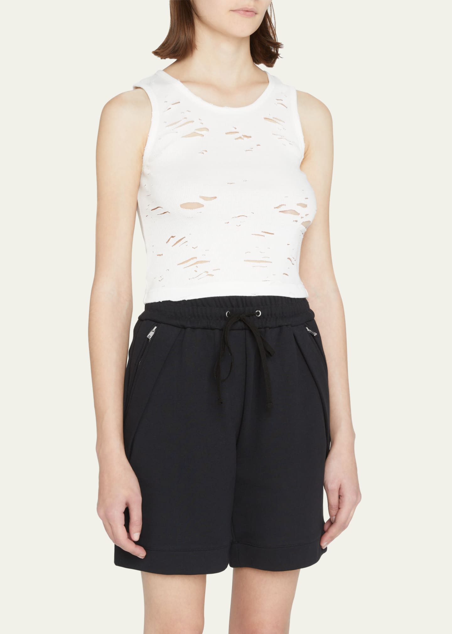 R13 Distressed Knit Cropped Tank Top Image 4 of 5