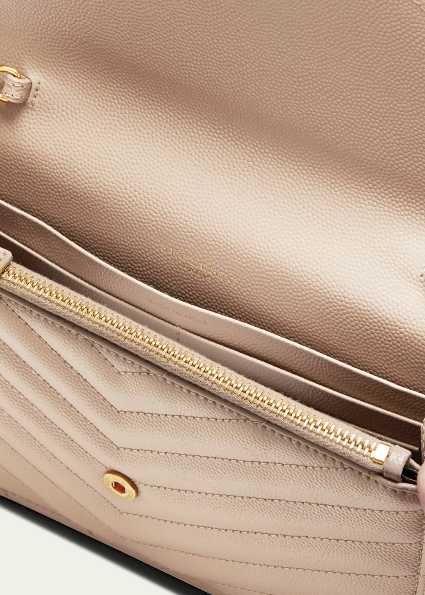 Saint Laurent Small YSL Envelope Flap Wallet on Chain Bergdorf Goodman