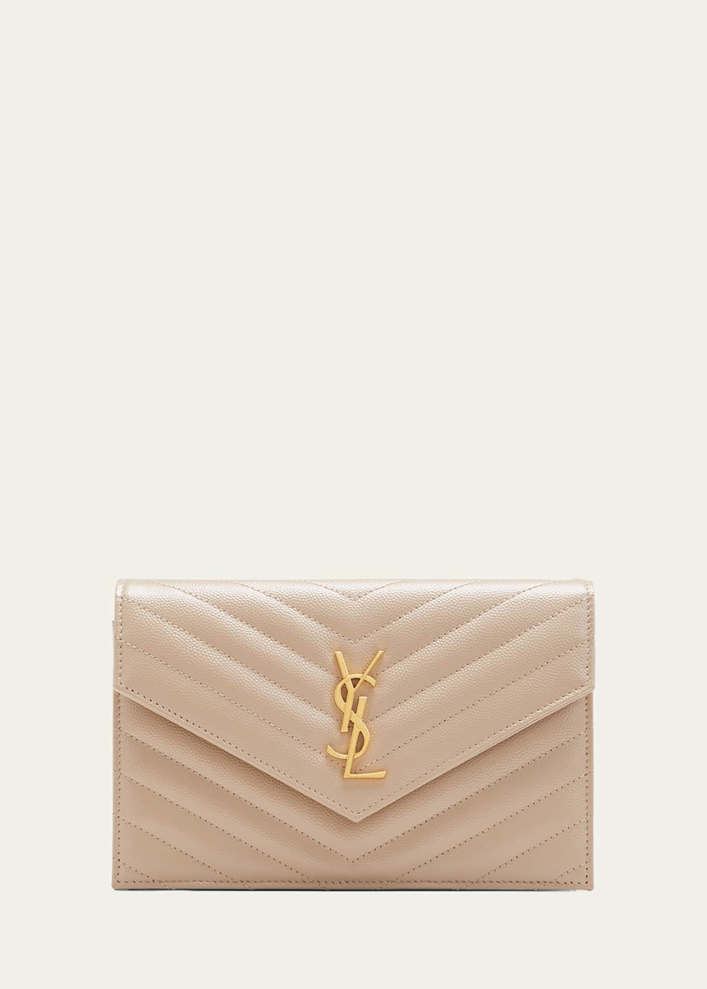 Saint Laurent Small YSL Envelope Flap Wallet on Chain Bergdorf Goodman