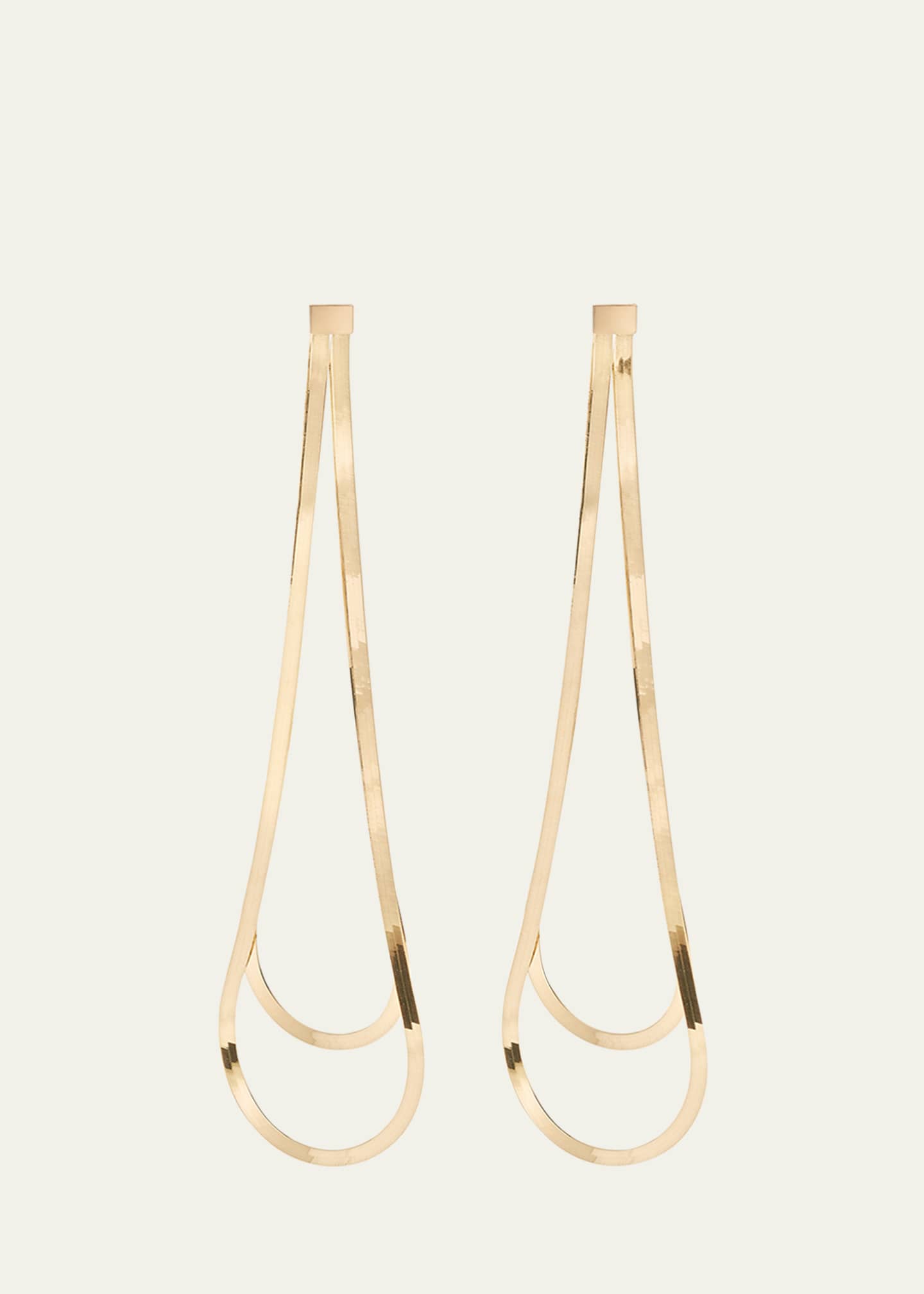 Lana Linear Looped Herringbone Earrings, 5.5"L Image 1 of 3