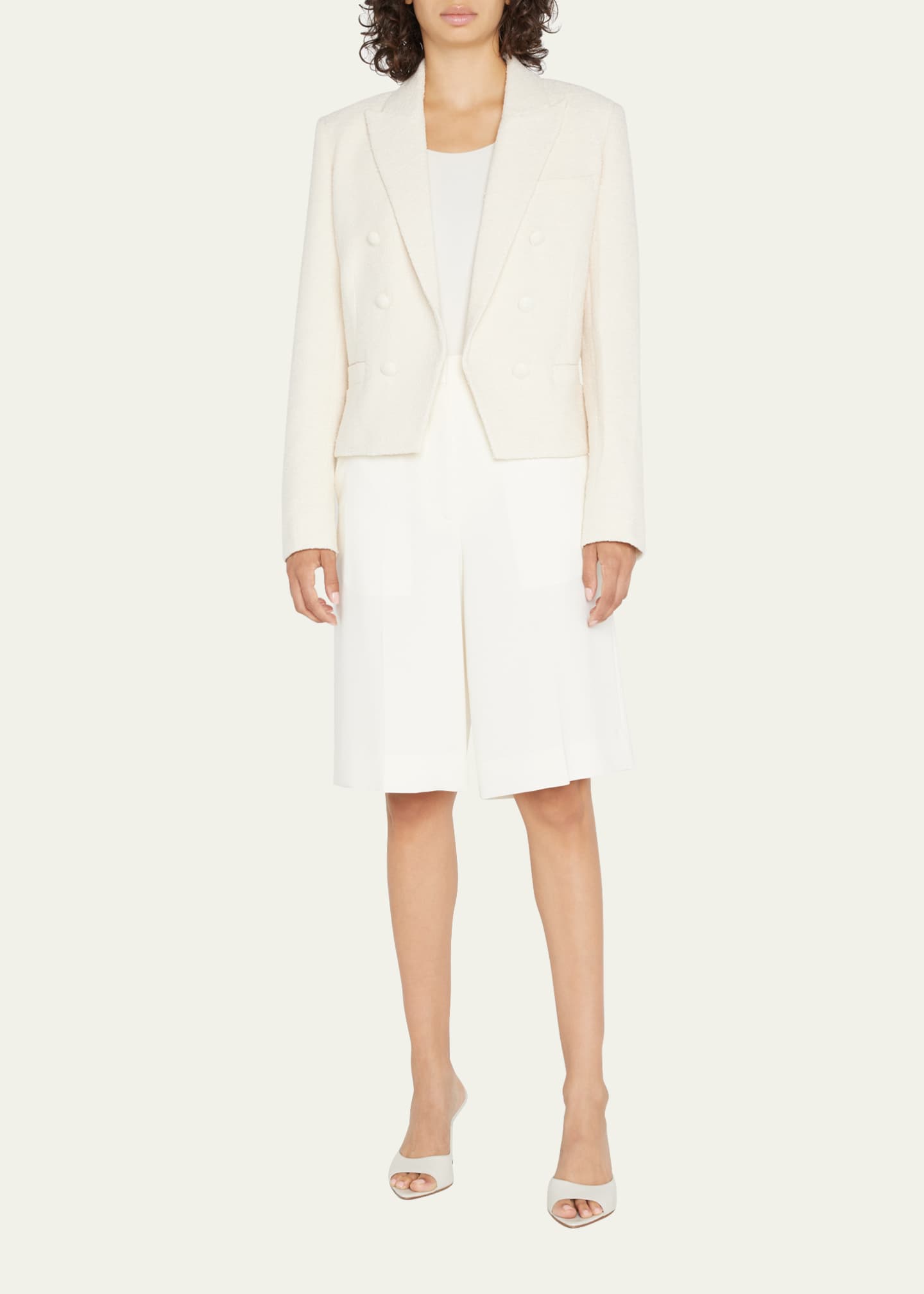 L'Agence Brooke Double-Breasted Crop Blazer - Bergdorf Goodman