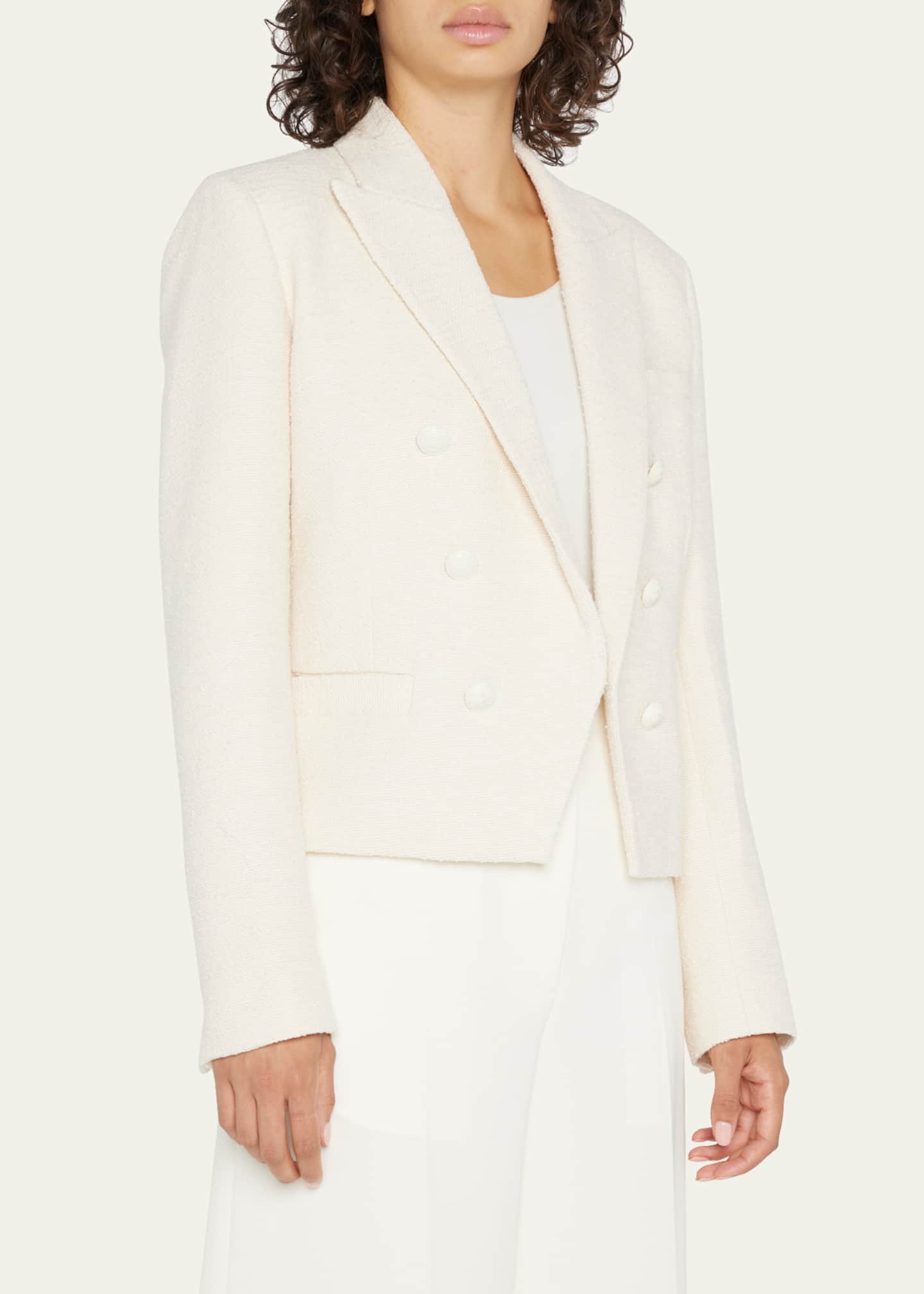 L'Agence Brooke Double-Breasted Crop Blazer Image 4 of 5