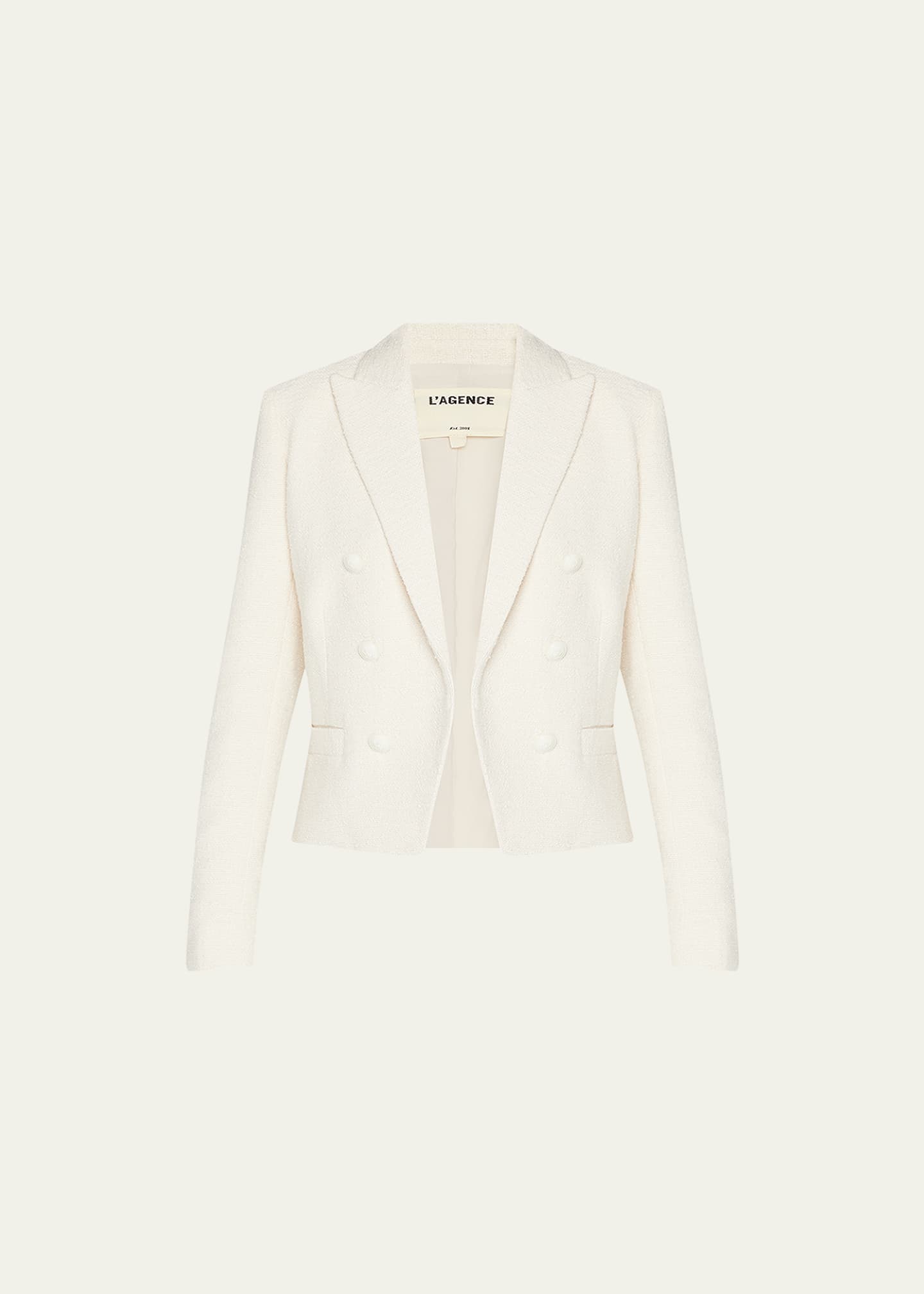 L'Agence Brooke Double-Breasted Crop Blazer Image 1 of 5