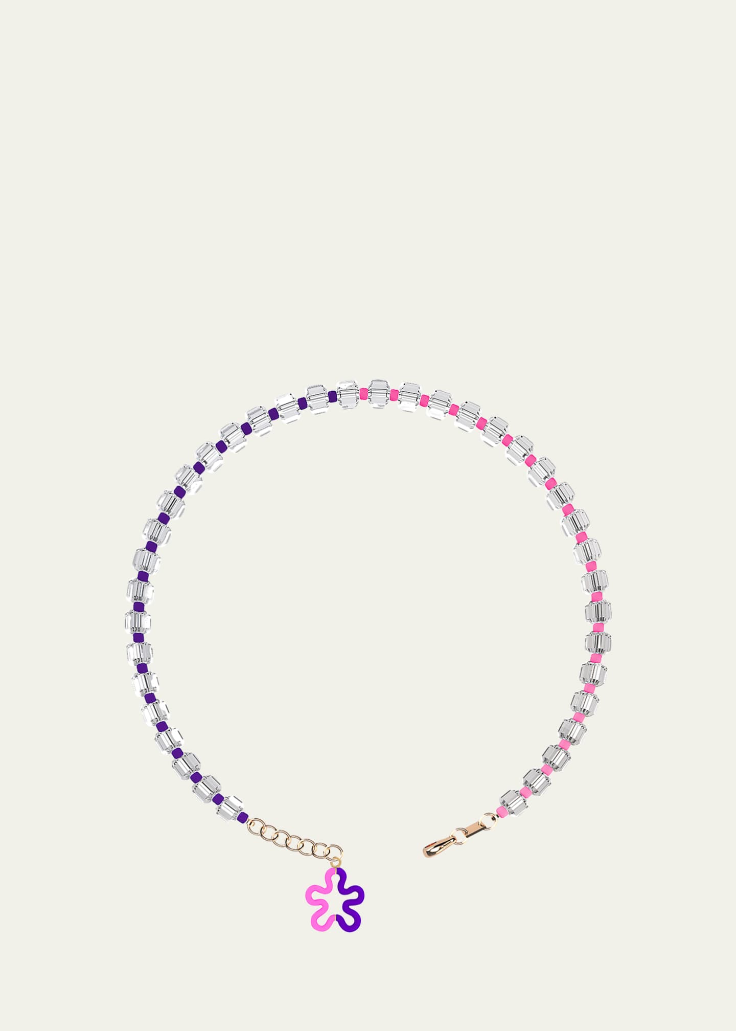 Bea Bongiasca B Multi Beaded Necklace with Rock Crystal