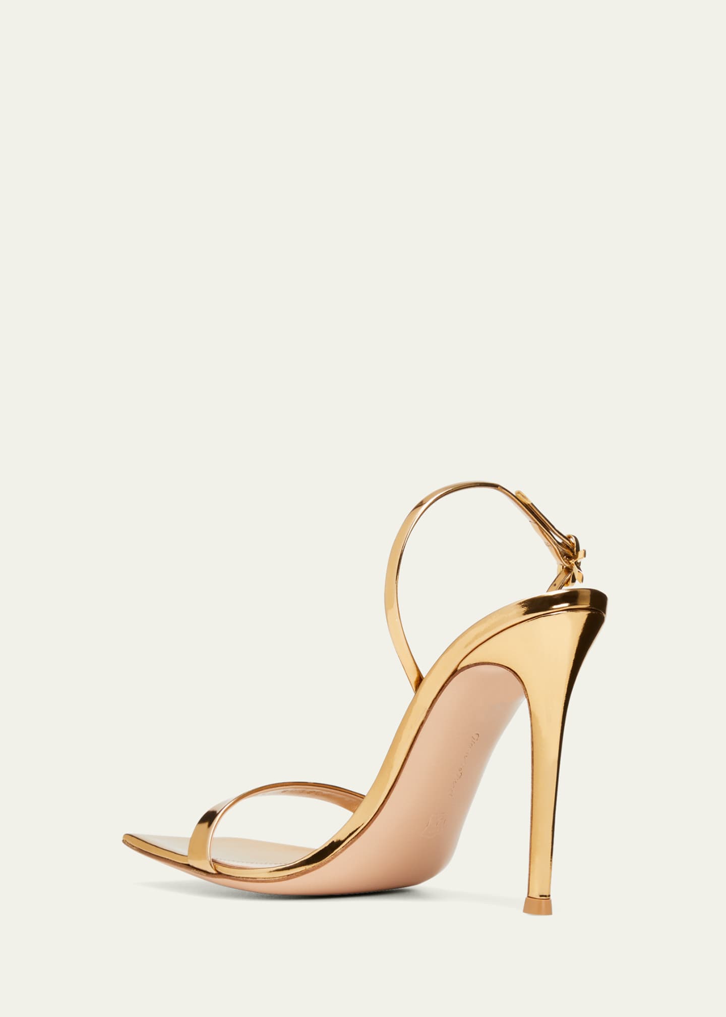 Gianvito Rossi Metallic Calfskin Slingback Sandals Image 4 of 5