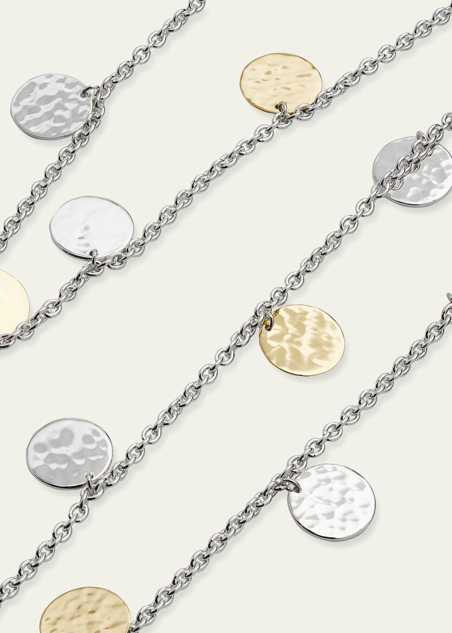 Ippolita Long Hammered Paillette Disc Necklace in Chimera