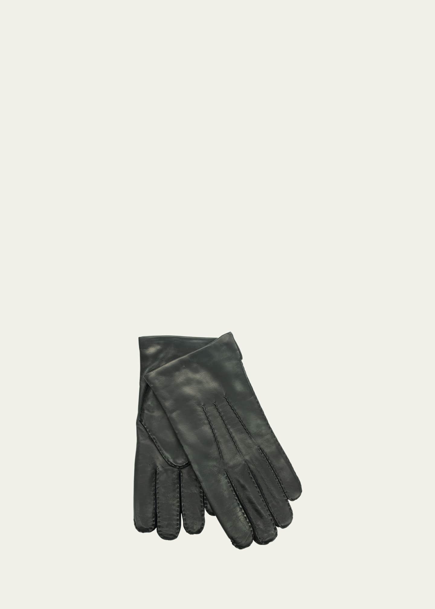 Bergdorf Goodman Men's Handsewn Napa Leather Gloves