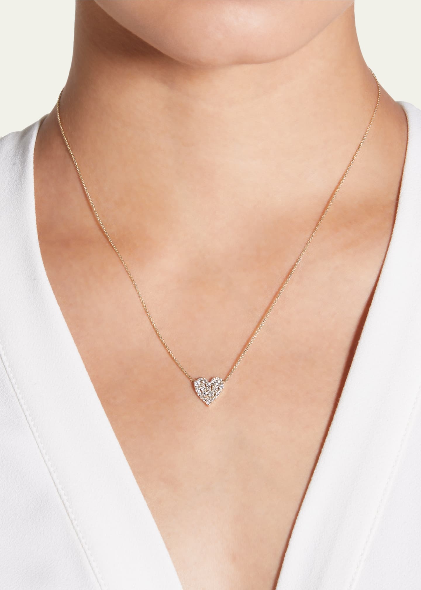 Sydney Evan Yellow Gold Small Cocktail Heart Necklace Bergdorf Goodman
