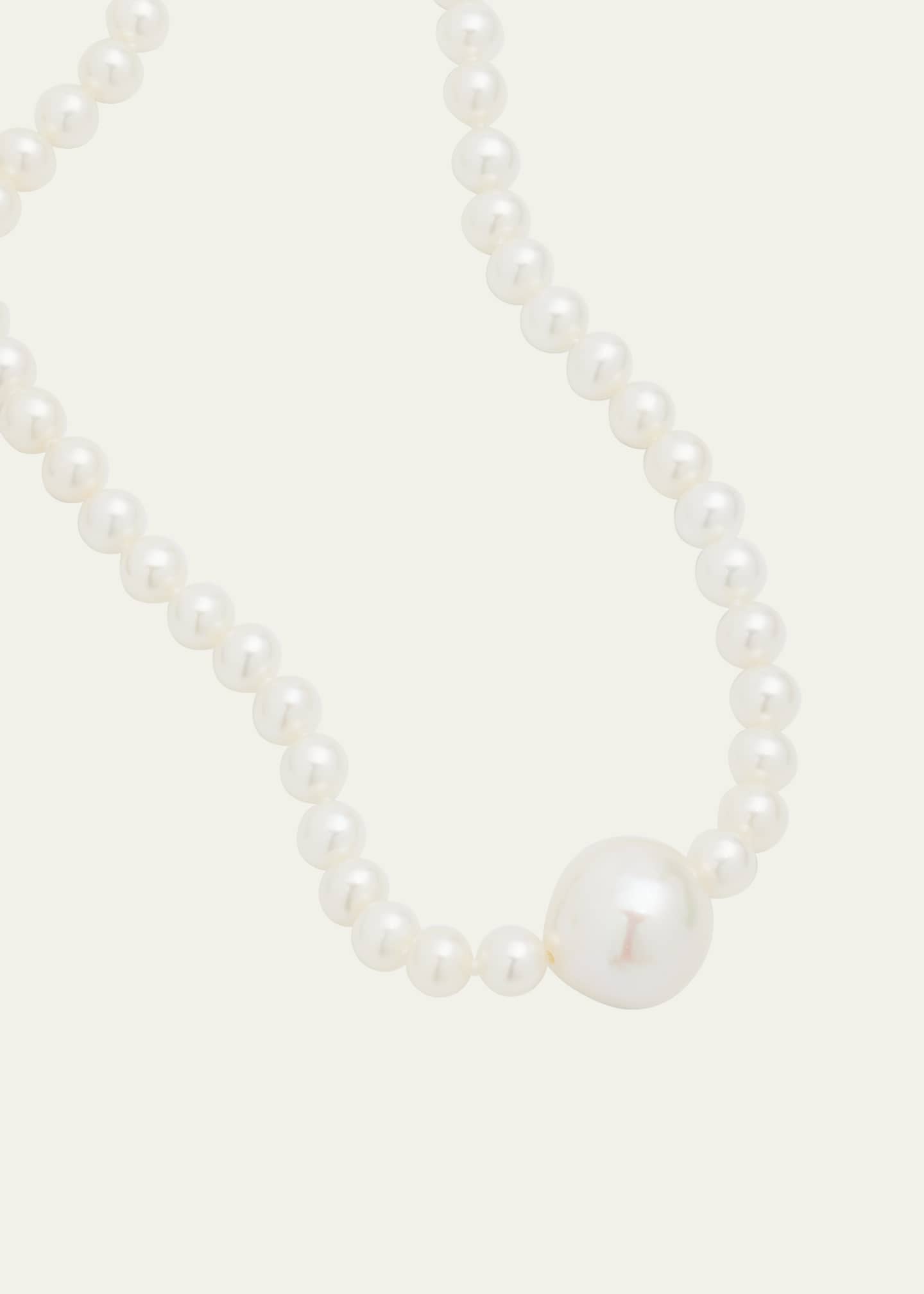 Mizuki Full Freshwater Pearl Strand Necklace with Large Center Image 3 of 4