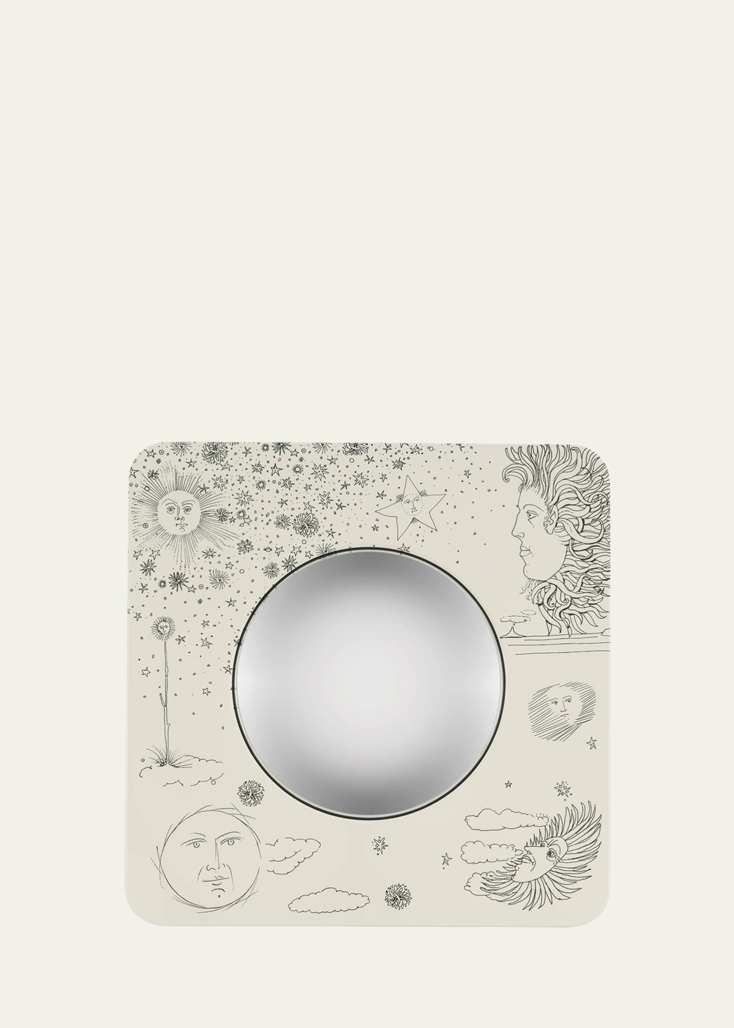 Fornasetti Convex Mirror Square Frame Bergdorf Goodman