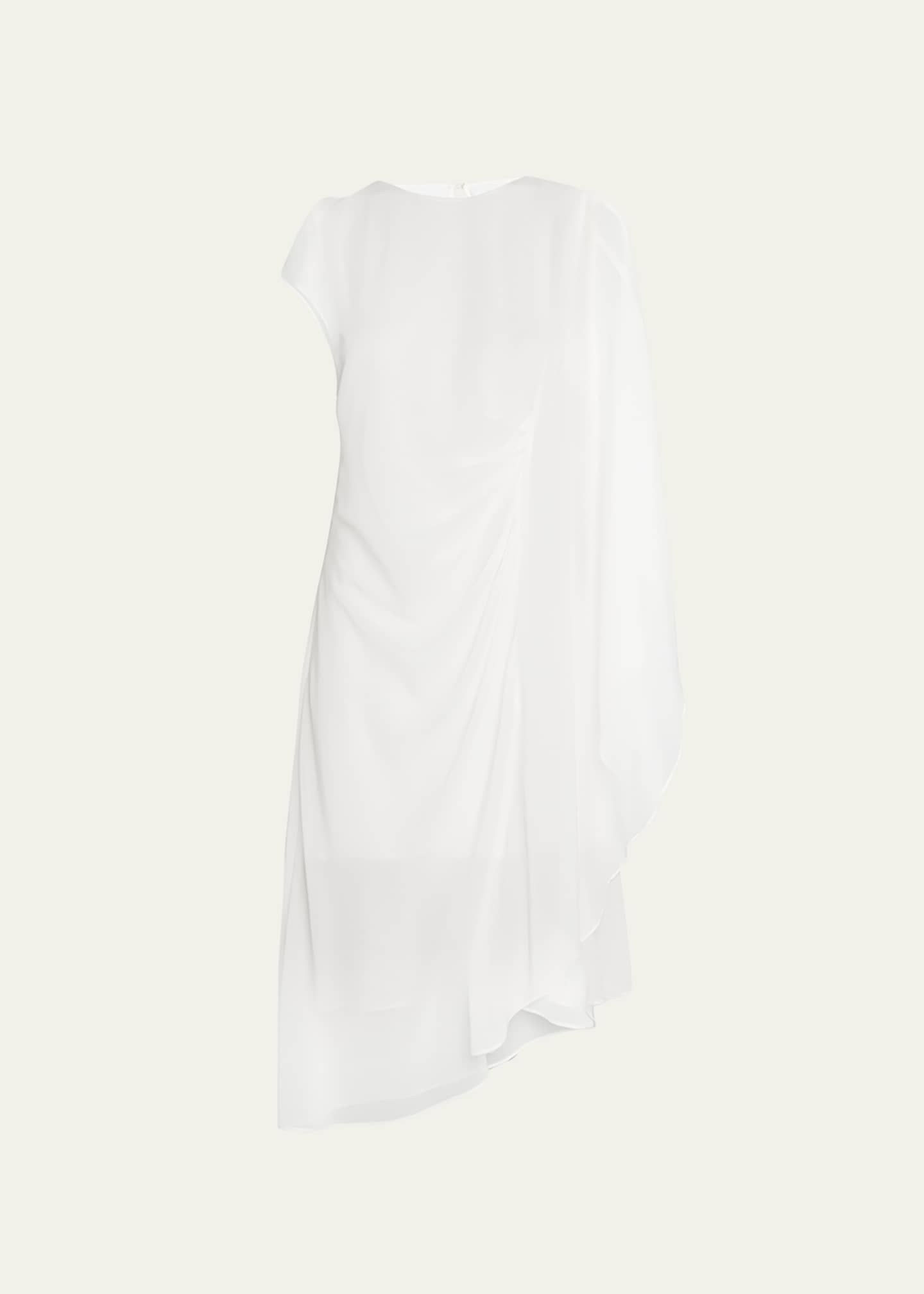 Kobi Halperin Sheila Asymmetric Cape-Sleeve Dress - Bergdorf Goodman