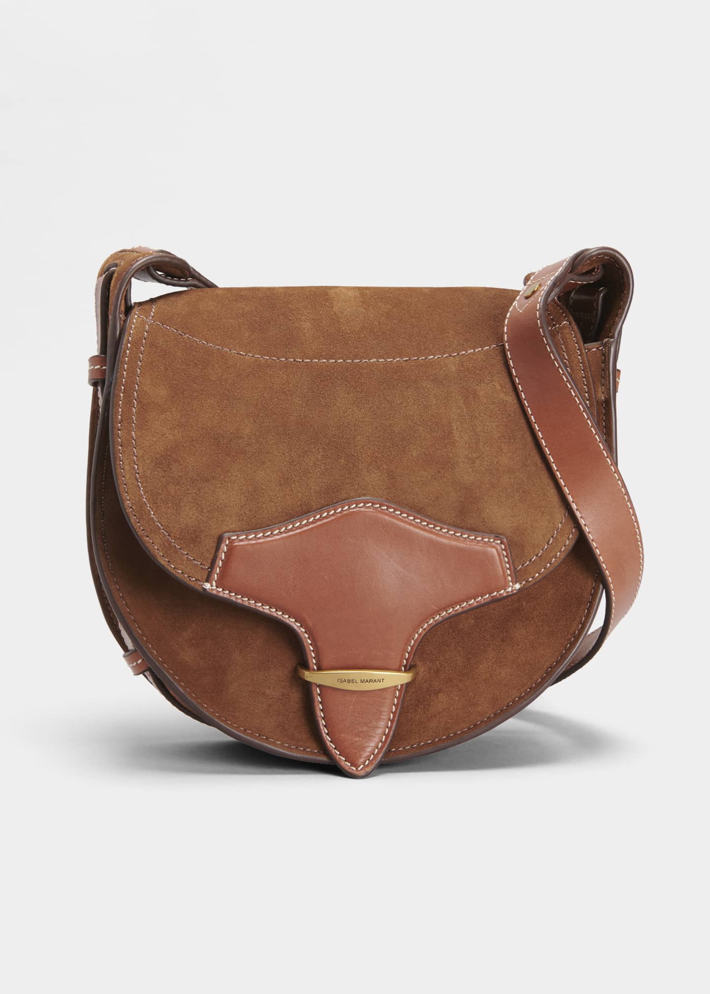 Isabel Marant Botsy Flap Suede Saddle Crossbody Bag Bergdorf Goodman