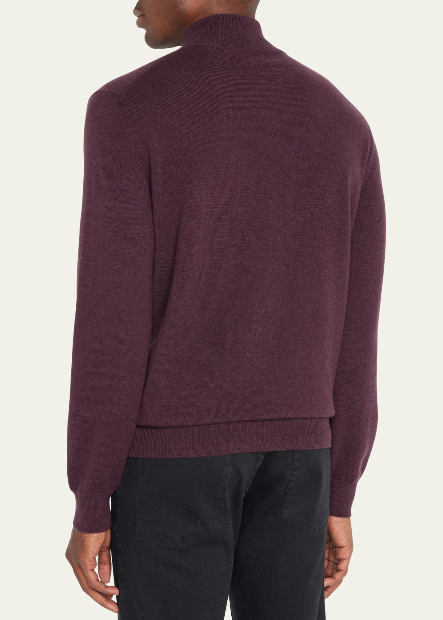 ZEGNA Men's Cashmere QuarterZip Sweater Bergdorf Goodman